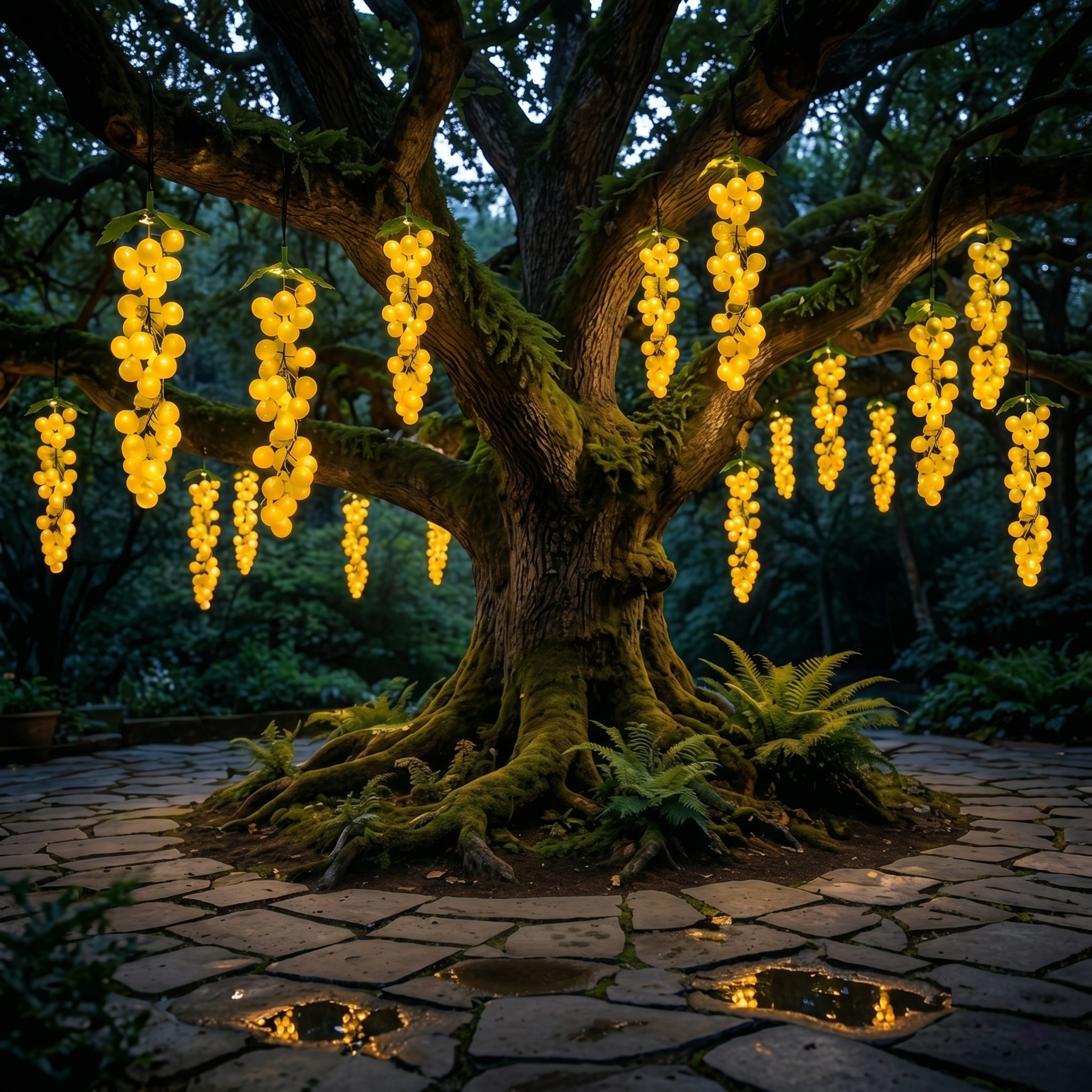 Artificial Grape Decorative Solar Light Strings