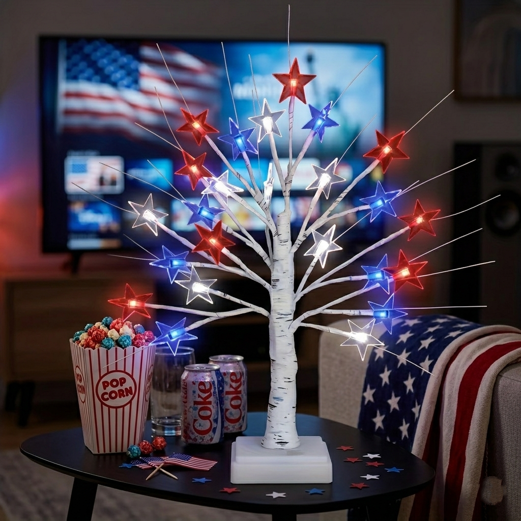 Independent Decorative Lights With 24 LEDs, 8 Flashing Modes, And Powered By USB Battery Box.