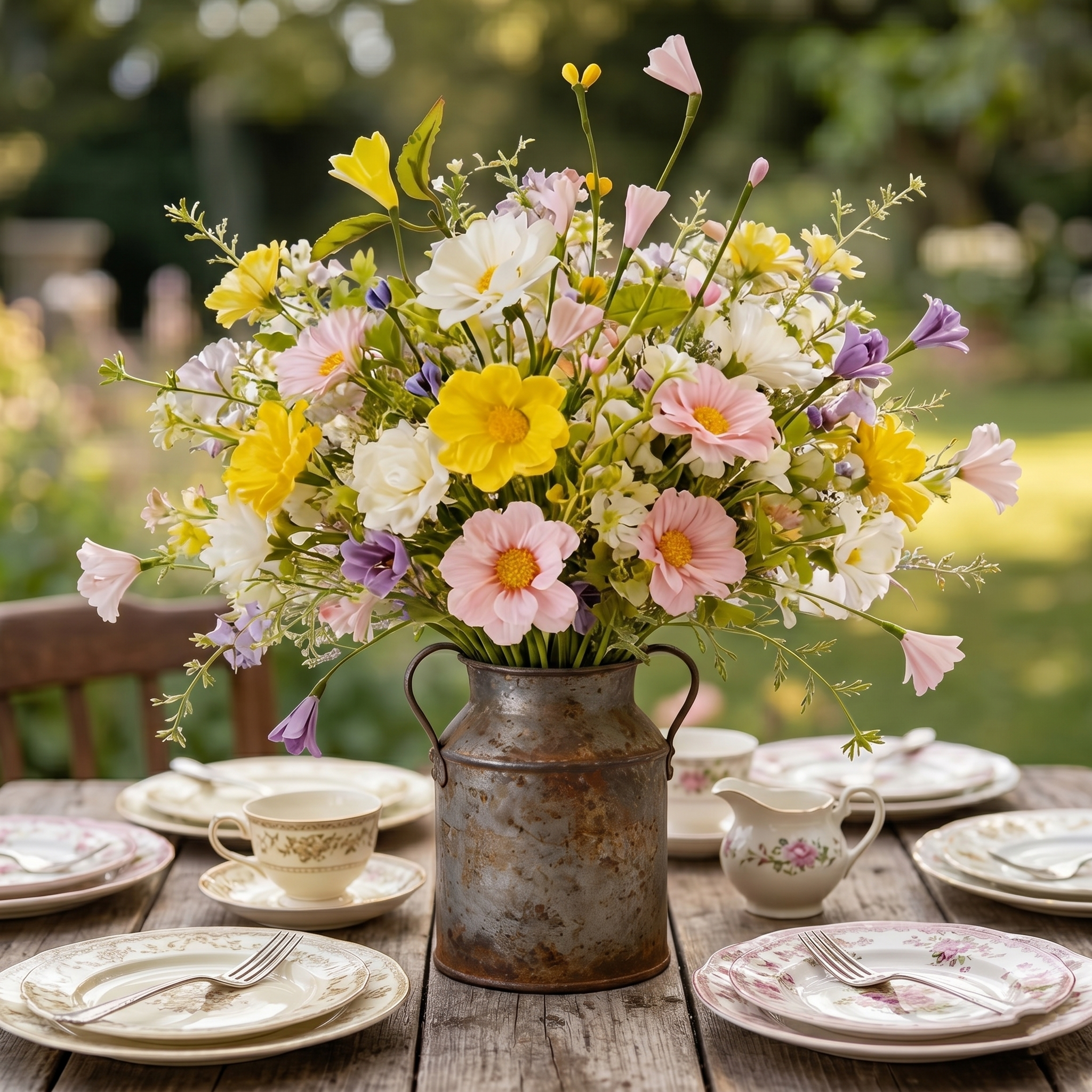 5pc-Artificial Daisy Cut Bouquet