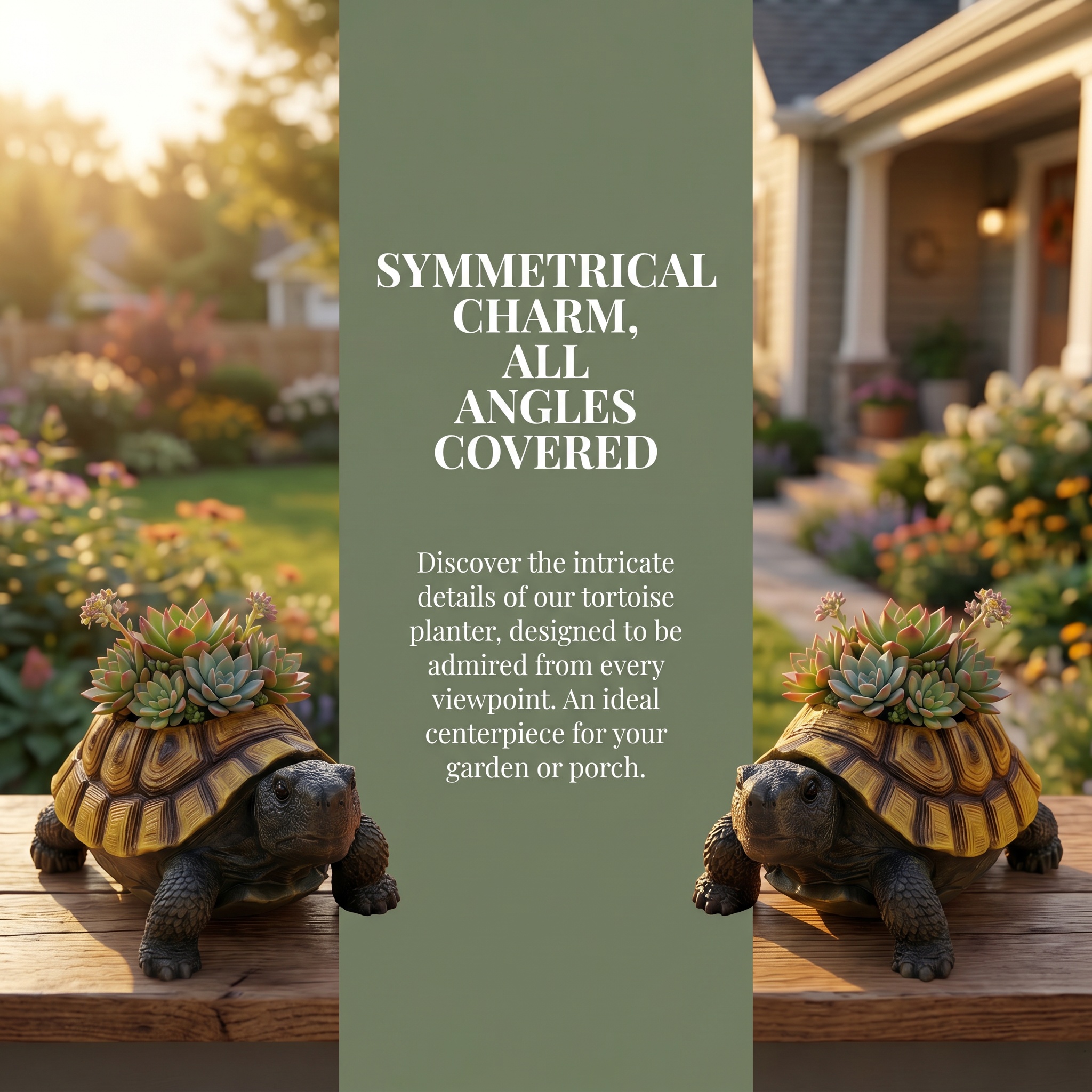 Resin Flower Pot Ornament In The Shape Of a Simulated Tortoise