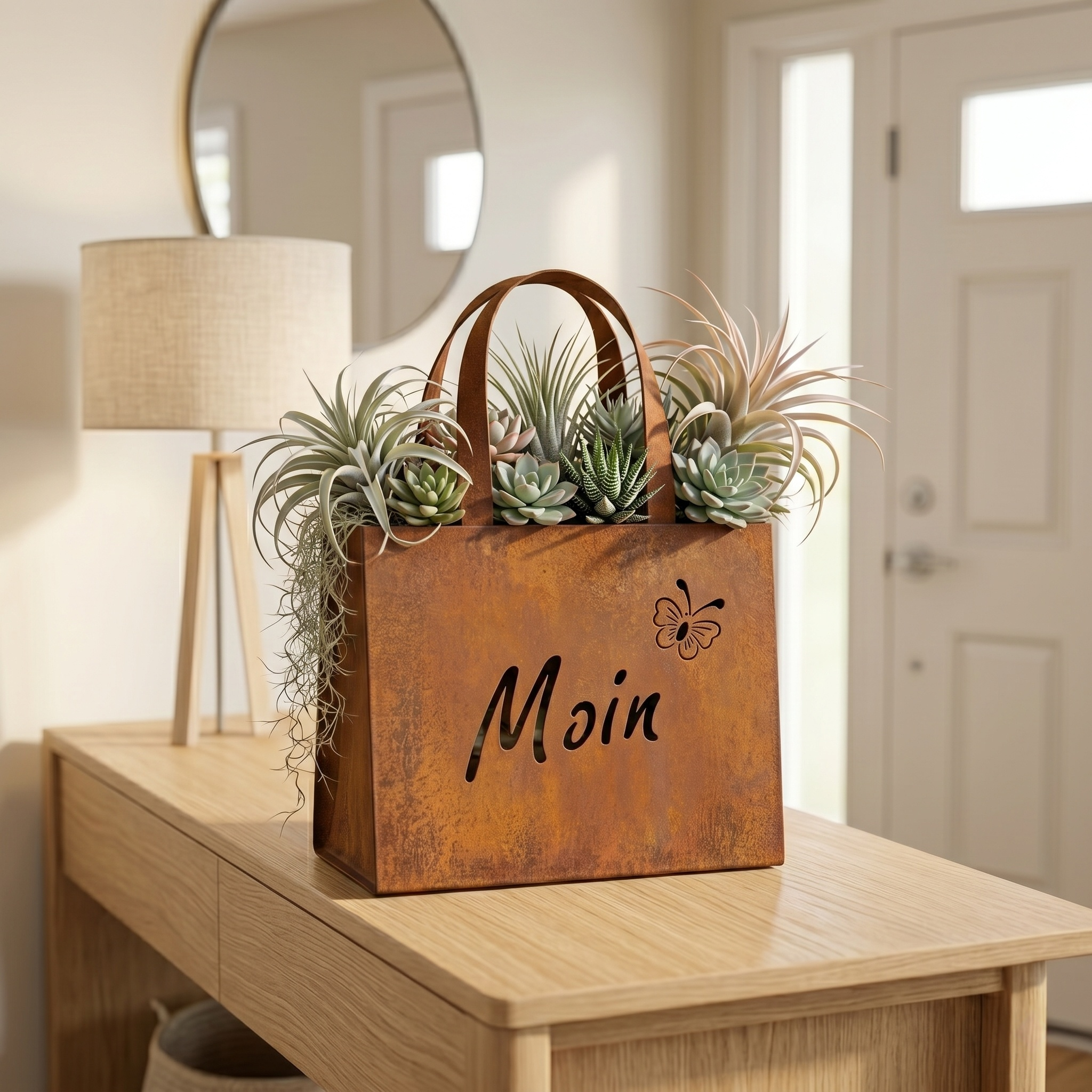 Lron Retro Handbag Wall-Mounted Flower Box
