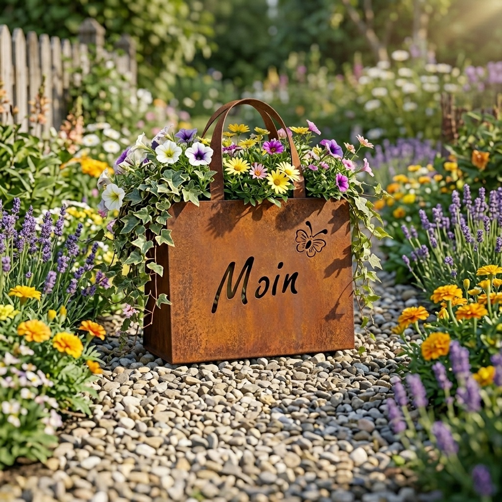 Lron Retro Handbag Wall-Mounted Flower Box