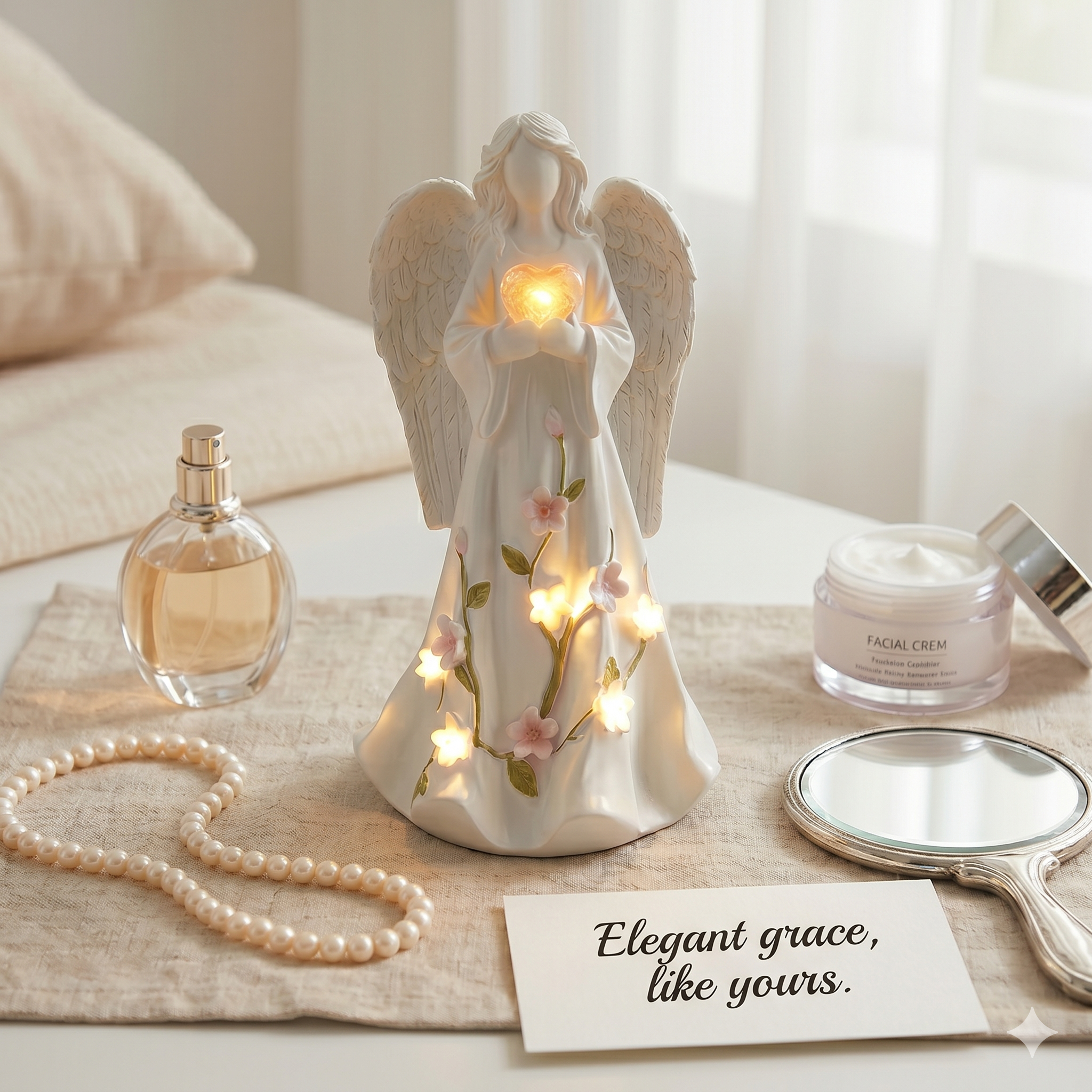Mother's Day Angel Statue Garden Lights