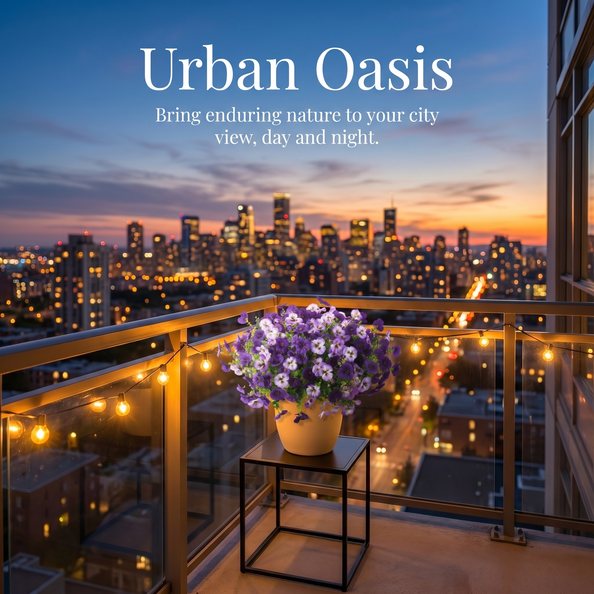 Artificial Flower Decorations, Colorfast Fake Pansies And Plants