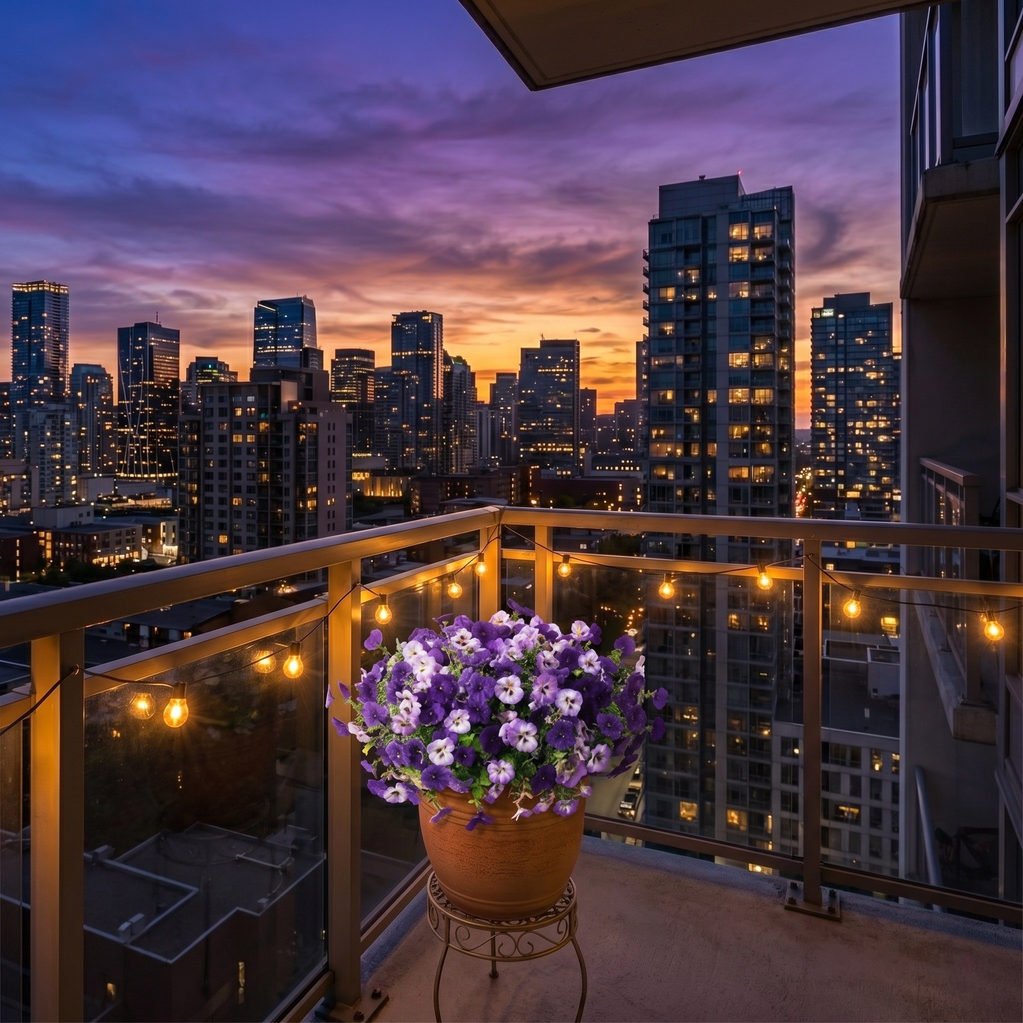 Artificial Flower Decorations, Colorfast Fake Pansies And Plants