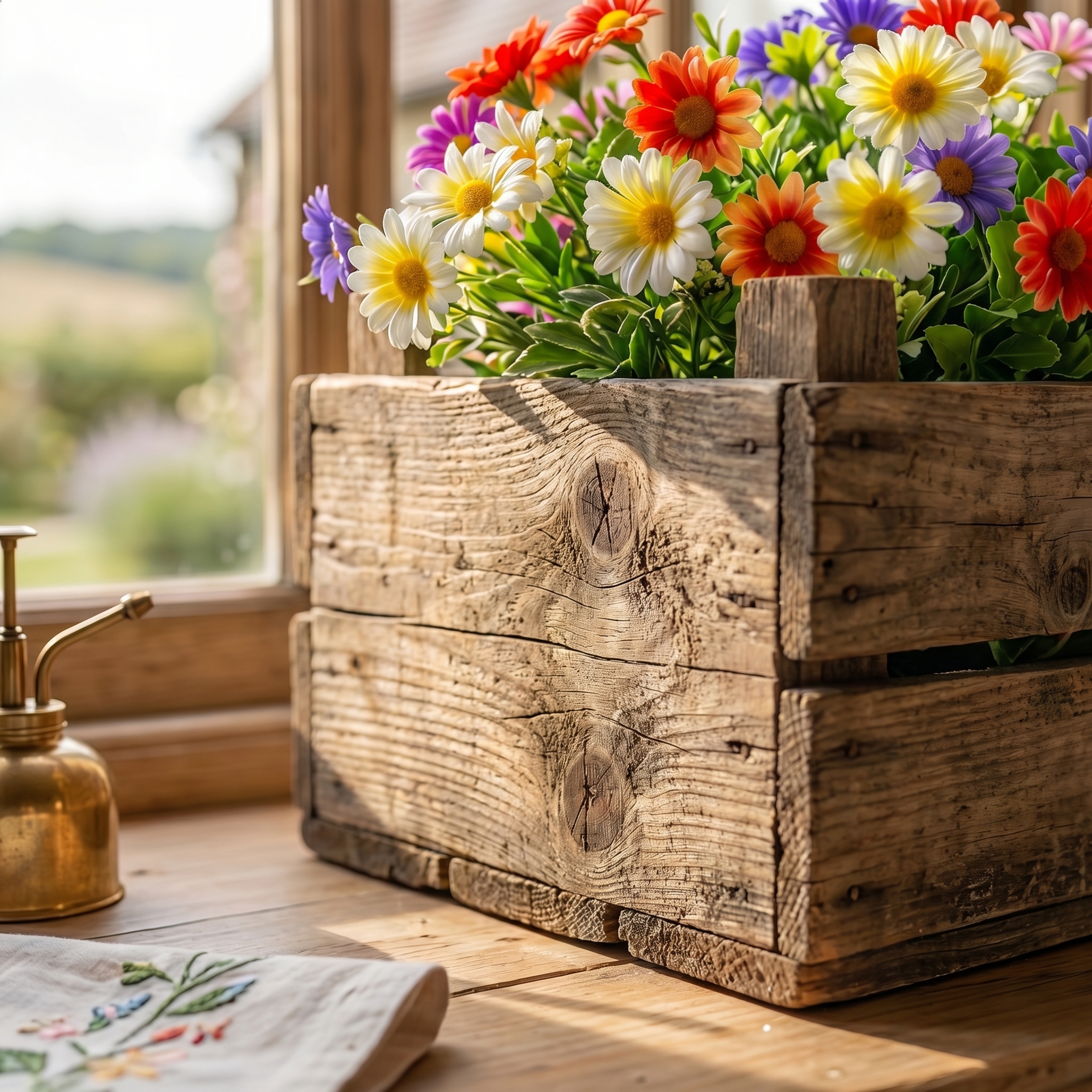 18 Bouquets Of Outdoor Artificial Daisies, Mixed Colors For Mother's Day.