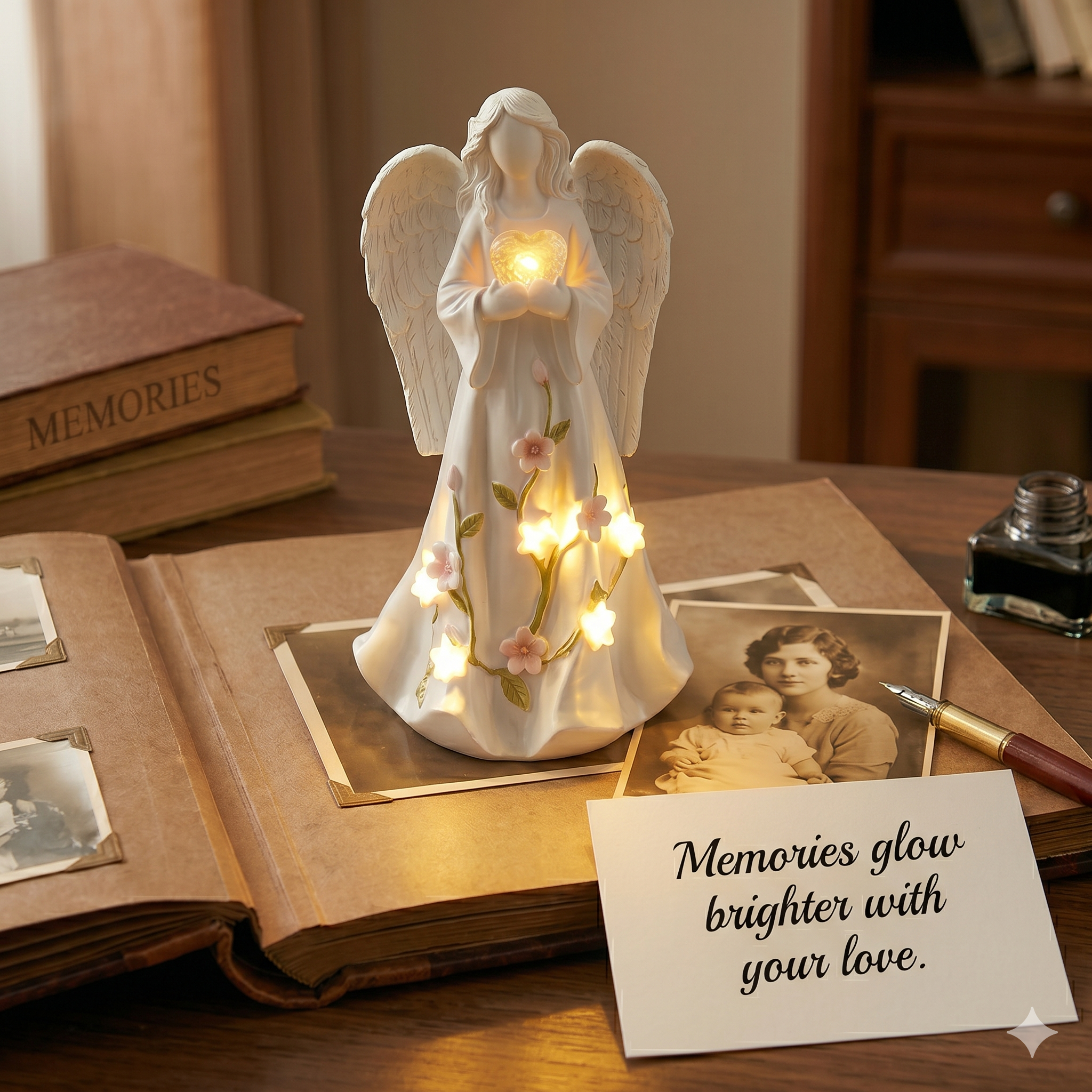 Mother's Day Angel Statue Garden Lights