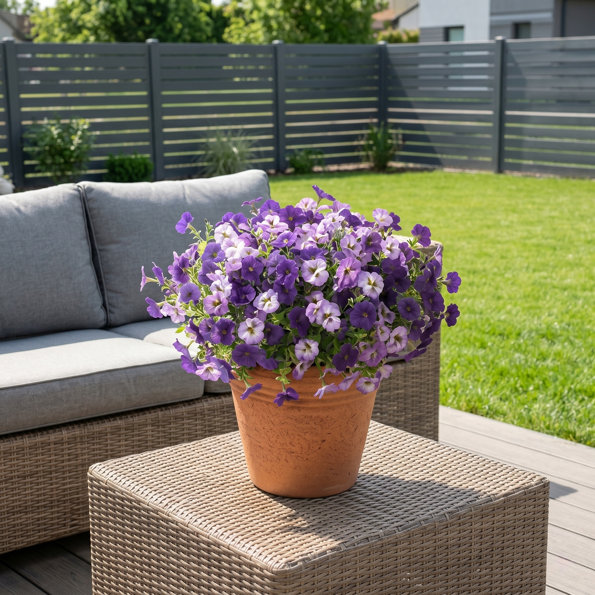 Artificial Flower Decorations, Colorfast Fake Pansies And Plants