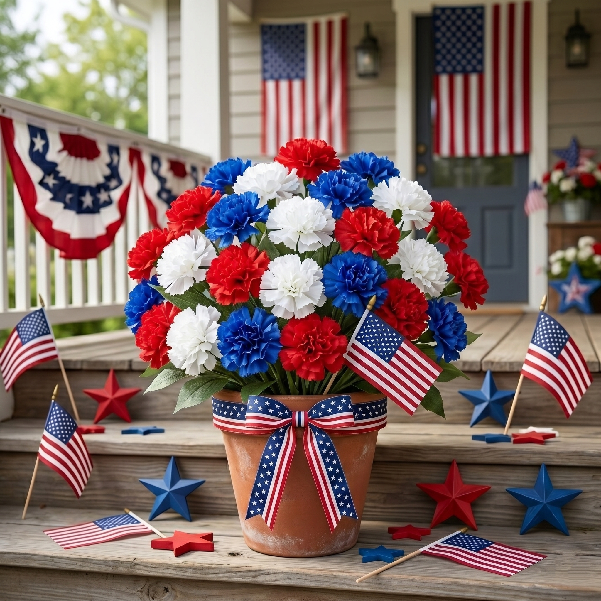3Pcs-Independence Day Imitation Patriotic Memorial Imitation Flower Arrangement