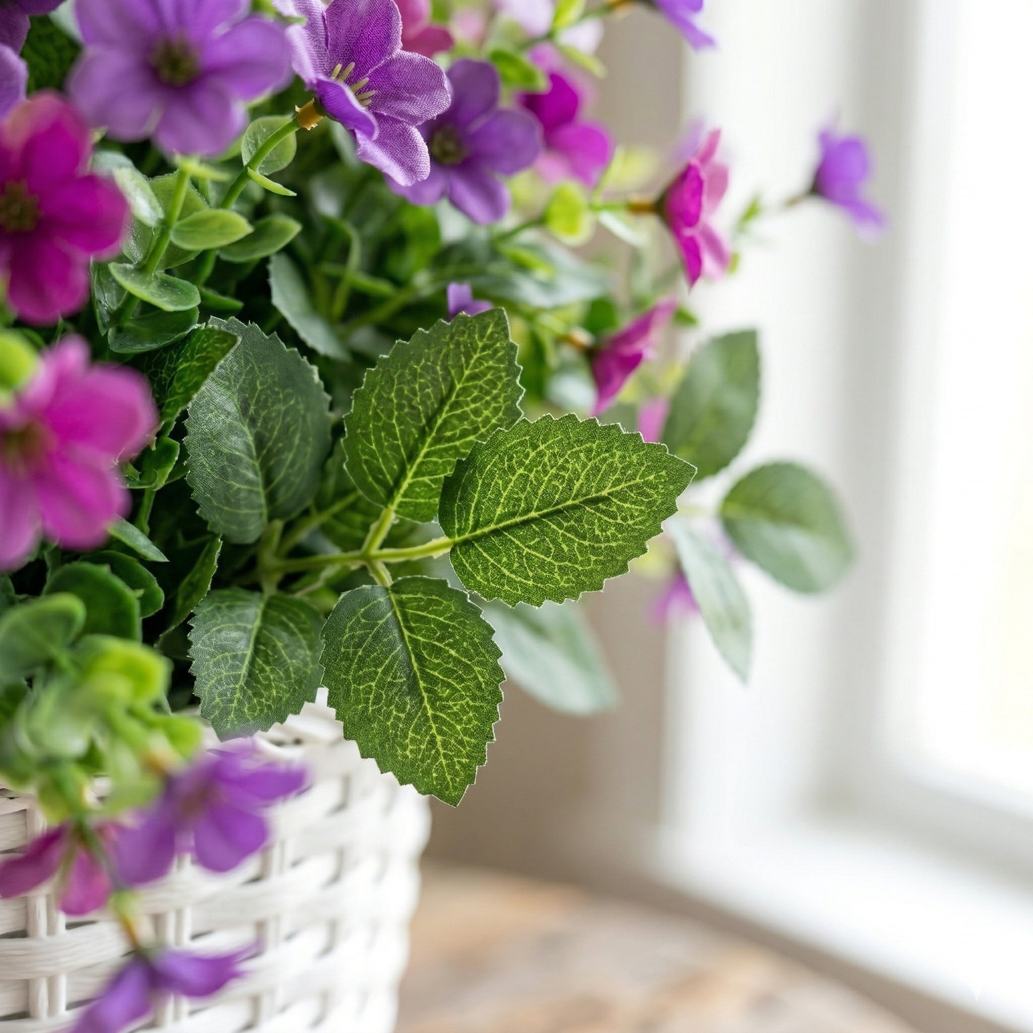 Colorful Silk Violet Outdoor UV-Protective Decorative Artificial Plant