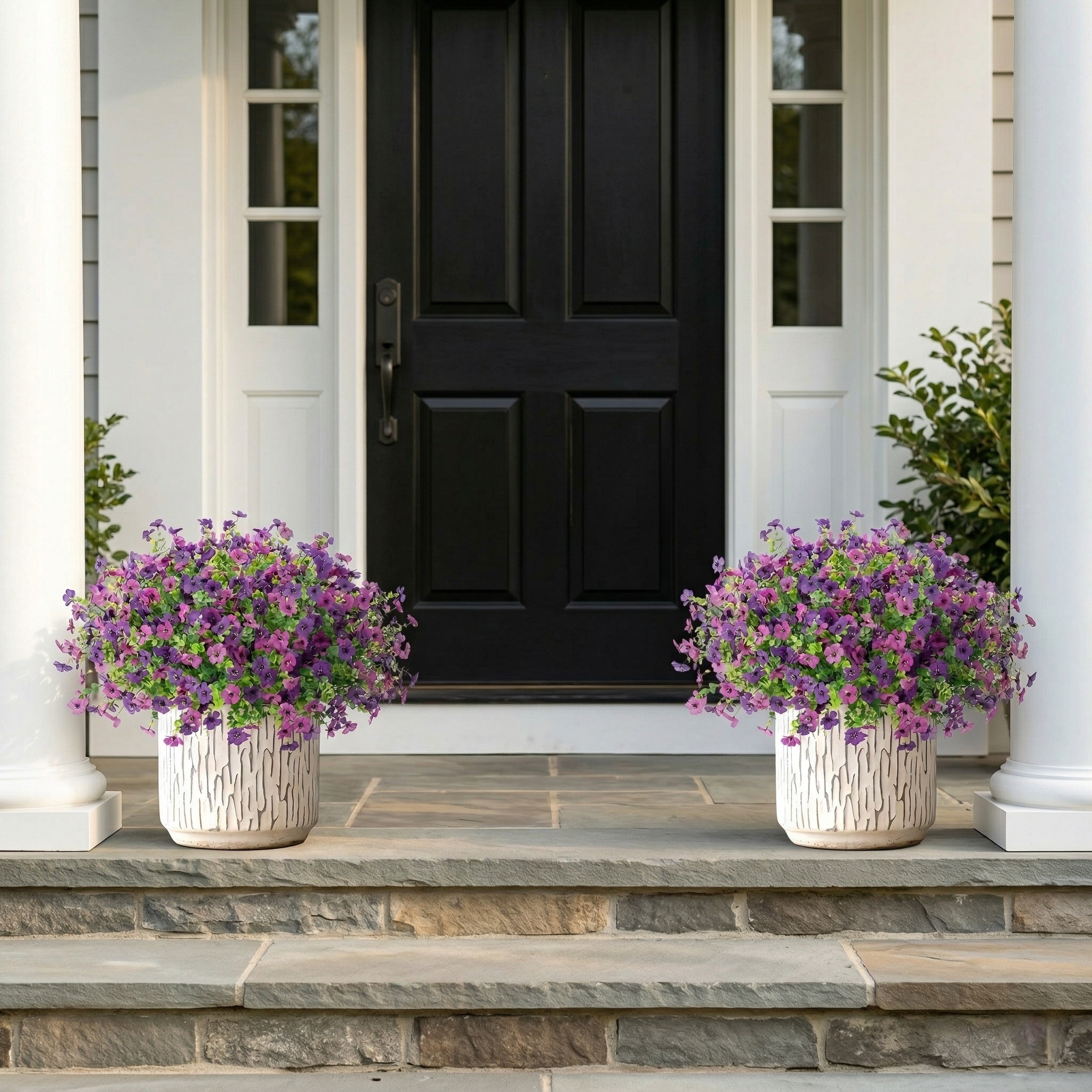 Colorful Silk Violet Outdoor UV-Protective Decorative Artificial Plant