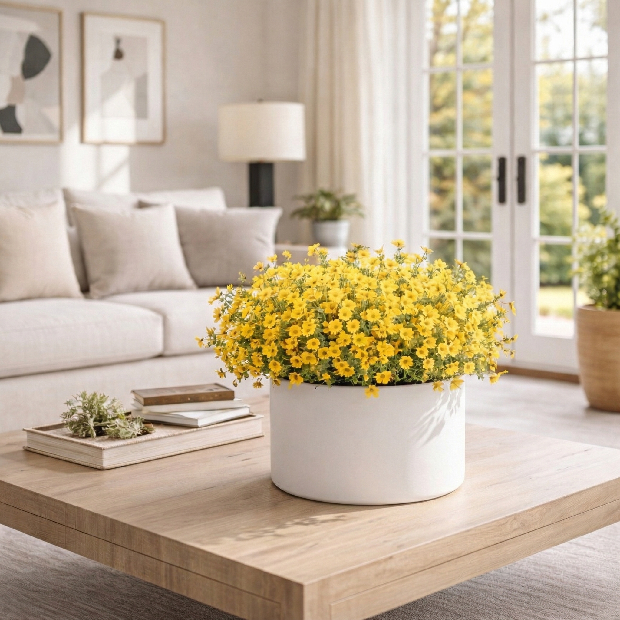 Colorful Silk Violet Outdoor UV-Protective Decorative Artificial Plant