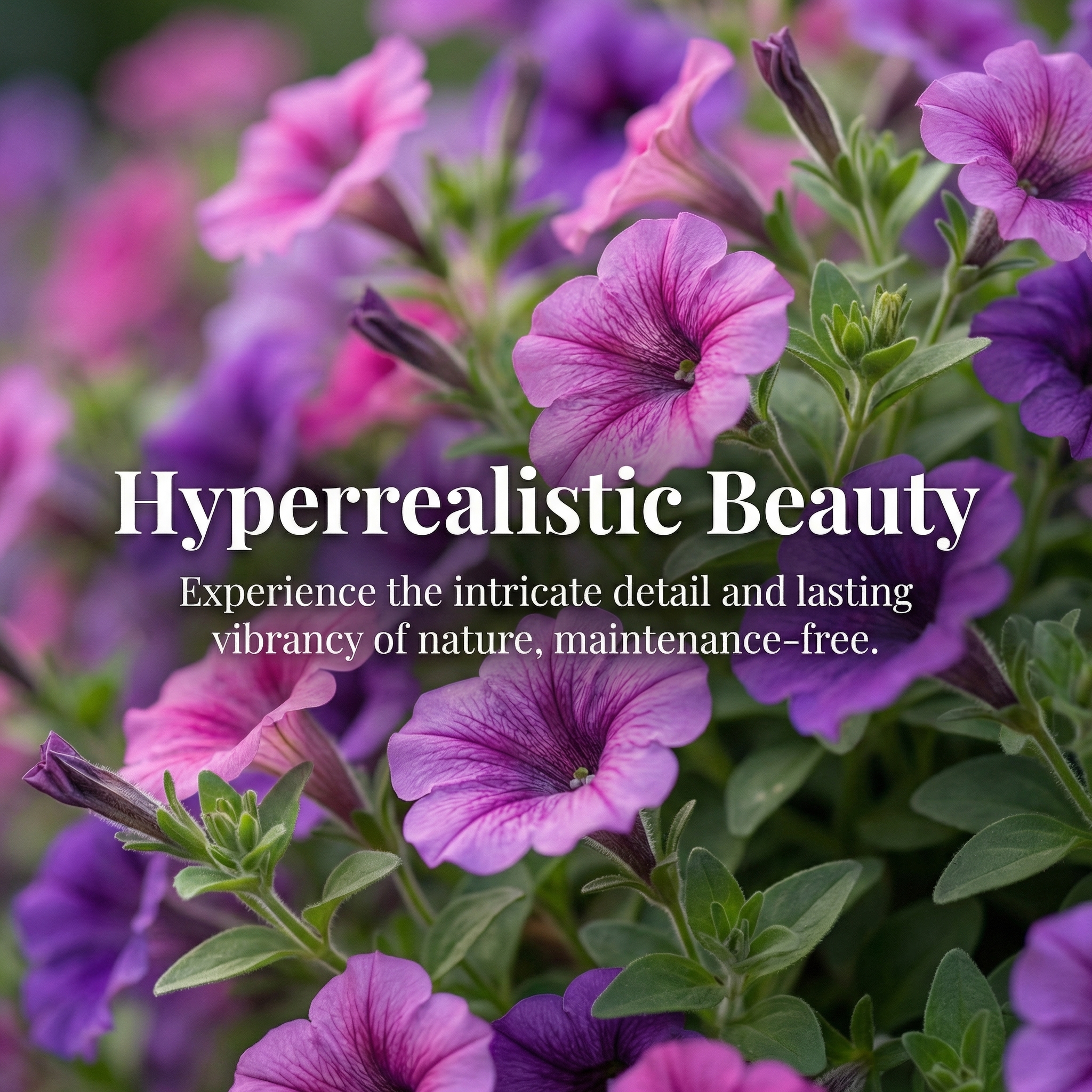 Colorful Silk Violet Outdoor UV-Protective Decorative Artificial Plant