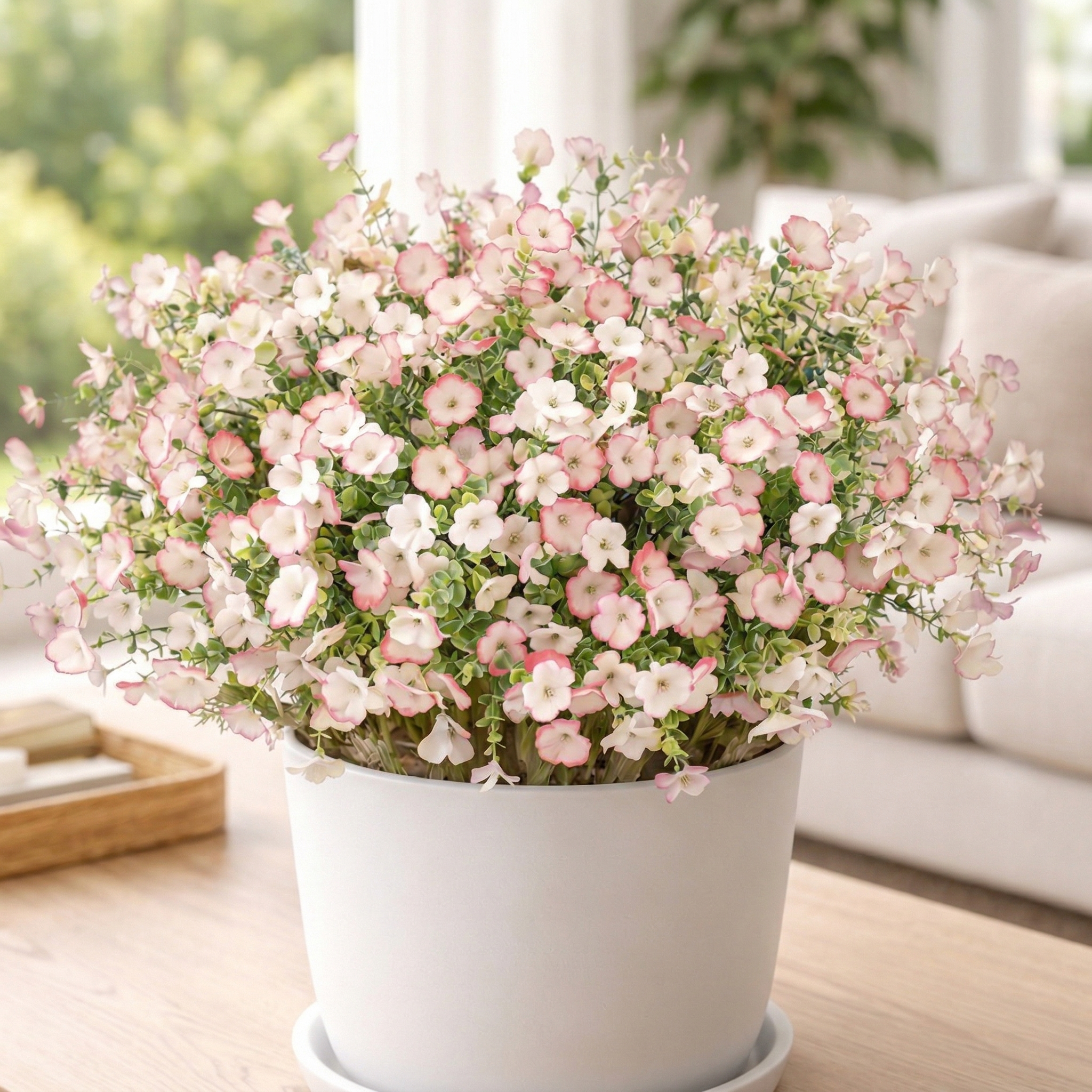 Colorful Silk Violet Outdoor UV-Protective Decorative Artificial Plant