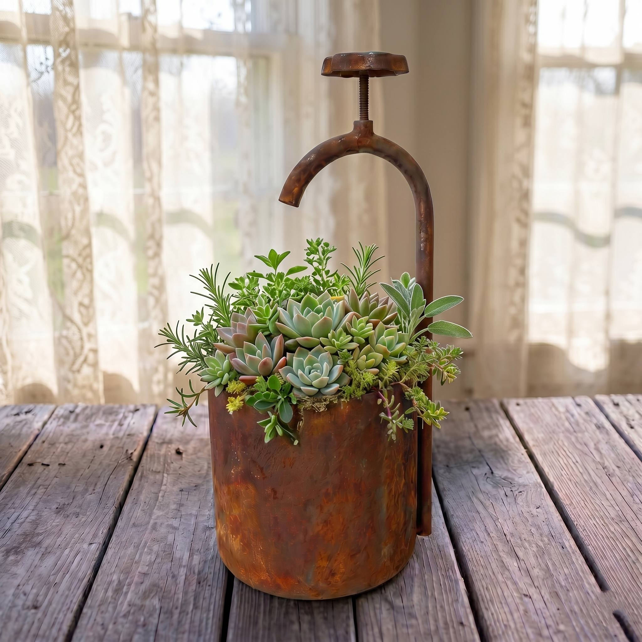 Wrought Iron Flower Pots For Courtyards And Outdoor Gardens