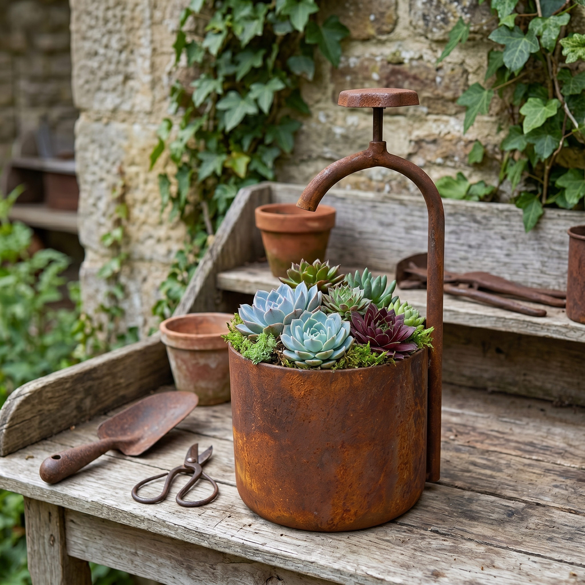 Wrought Iron Flower Pots For Courtyards And Outdoor Gardens