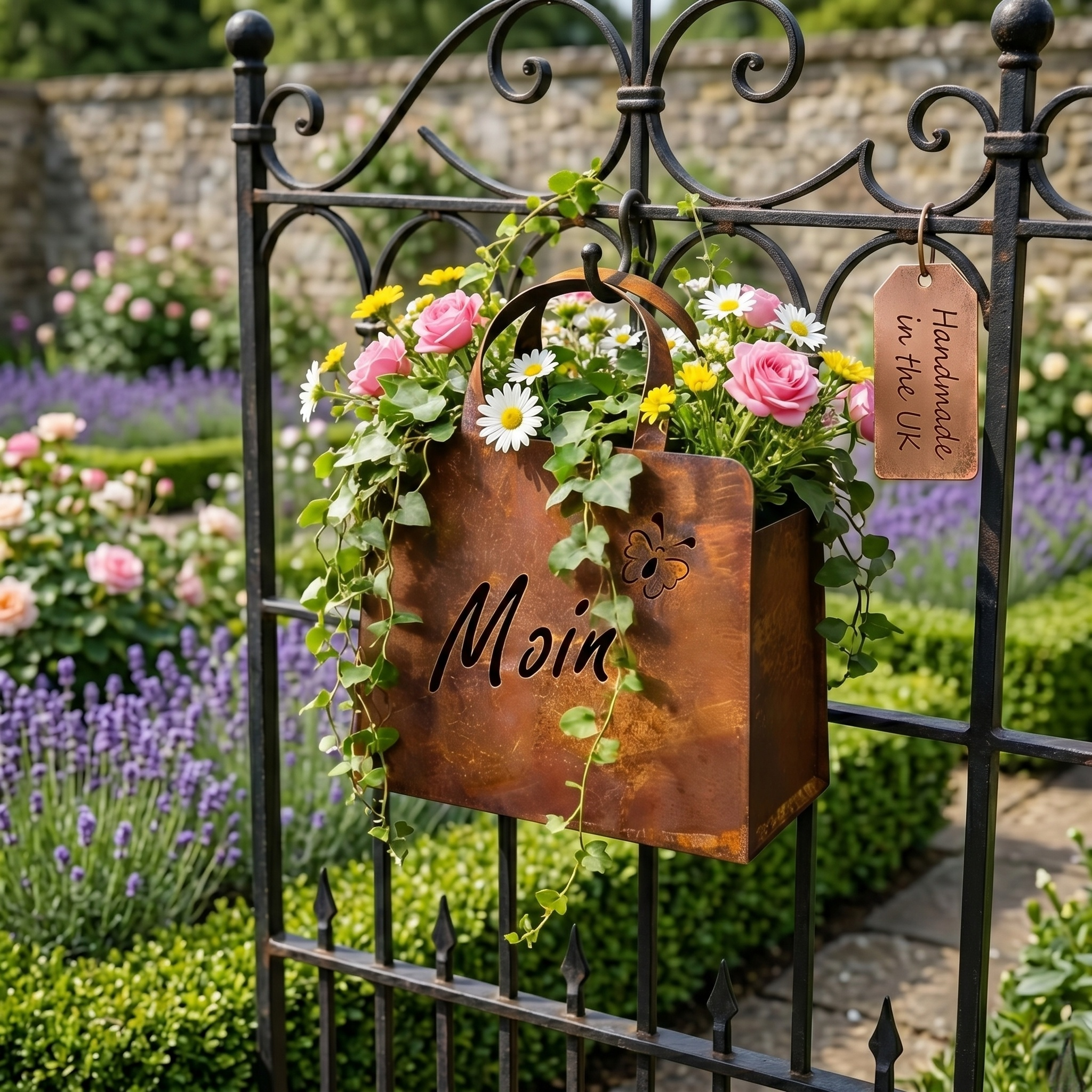 Lron Retro Handbag Wall-Mounted Flower Box