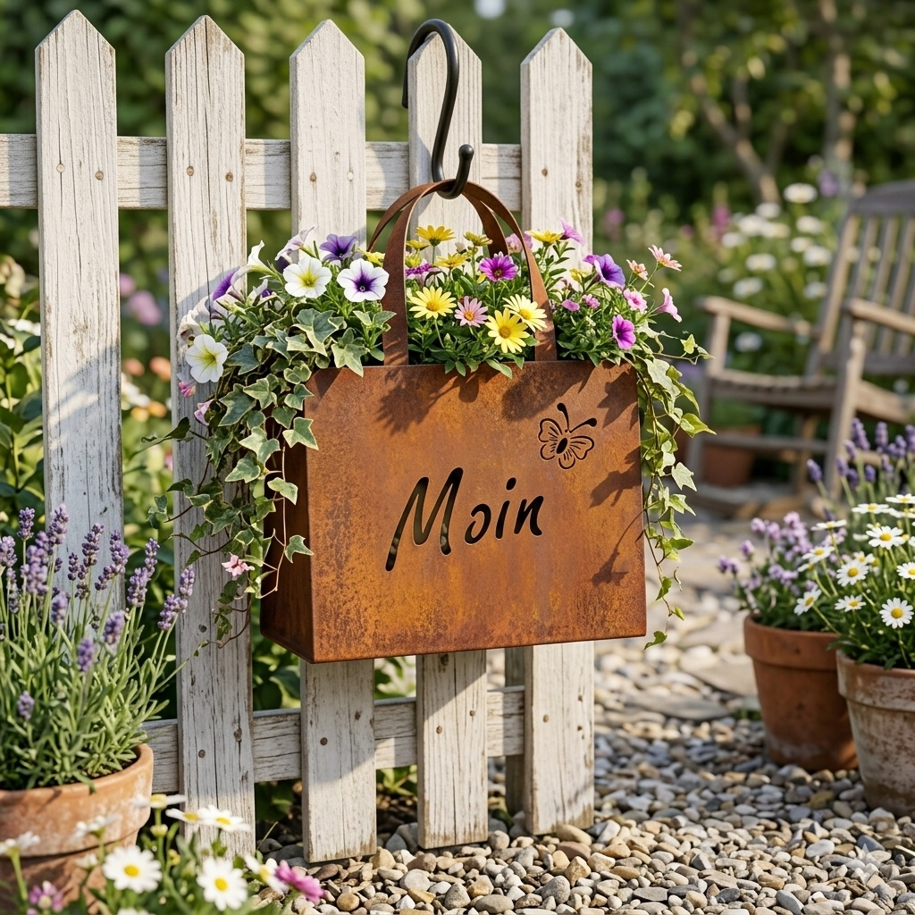 Lron Retro Handbag Wall-Mounted Flower Box