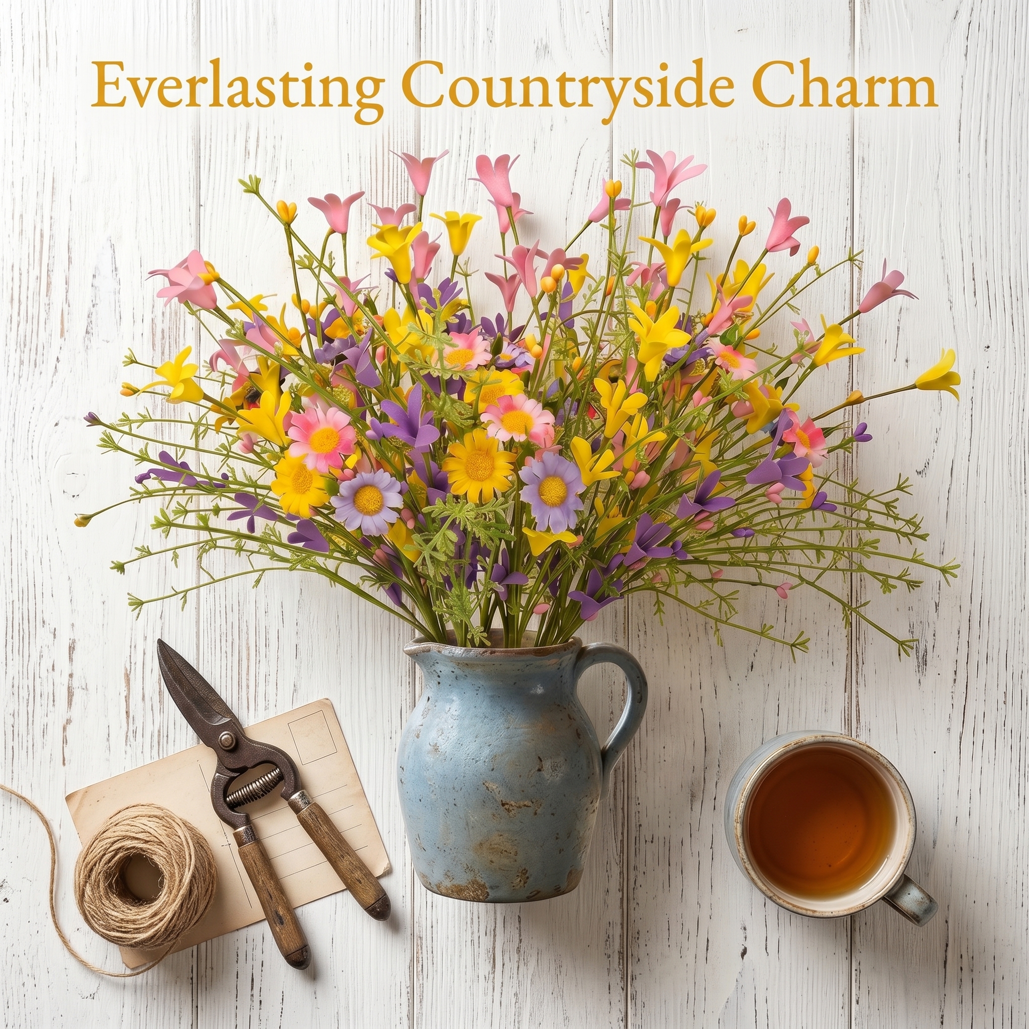 5pc-Artificial Daisy Cut Bouquet