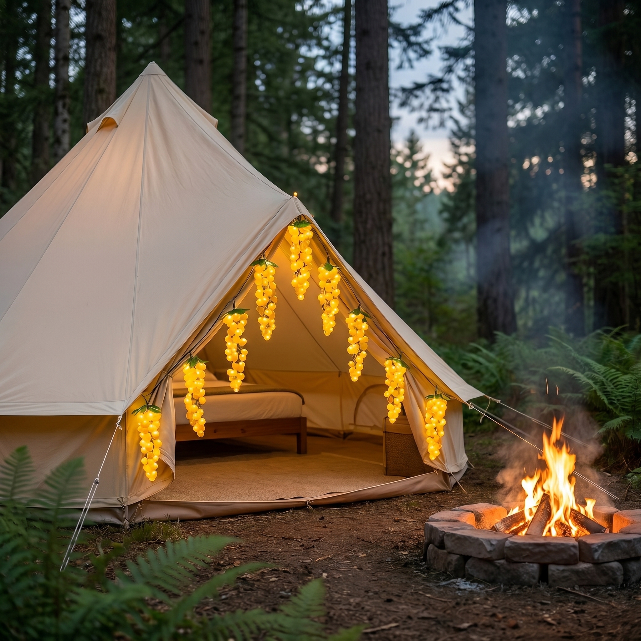 Artificial Grape Decorative Solar Light Strings