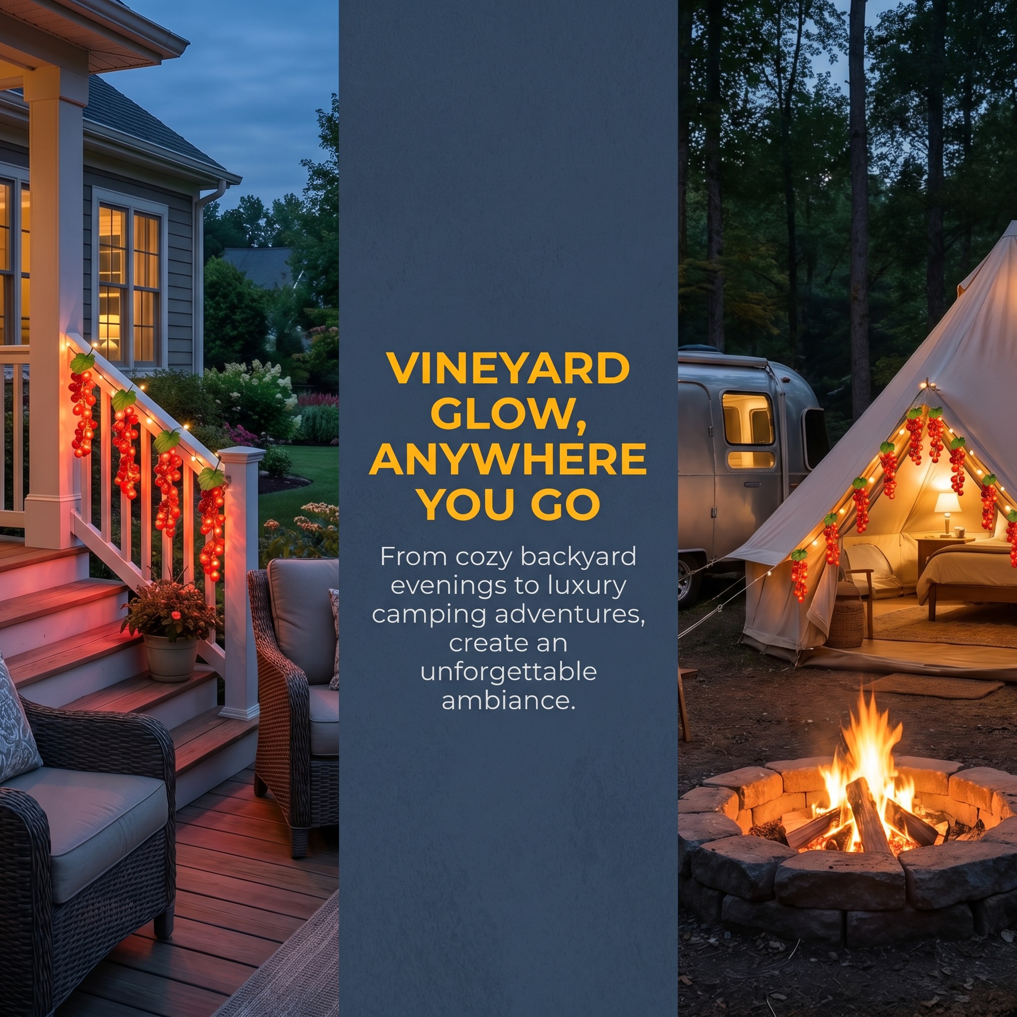 Artificial Grape Decorative Solar Light Strings