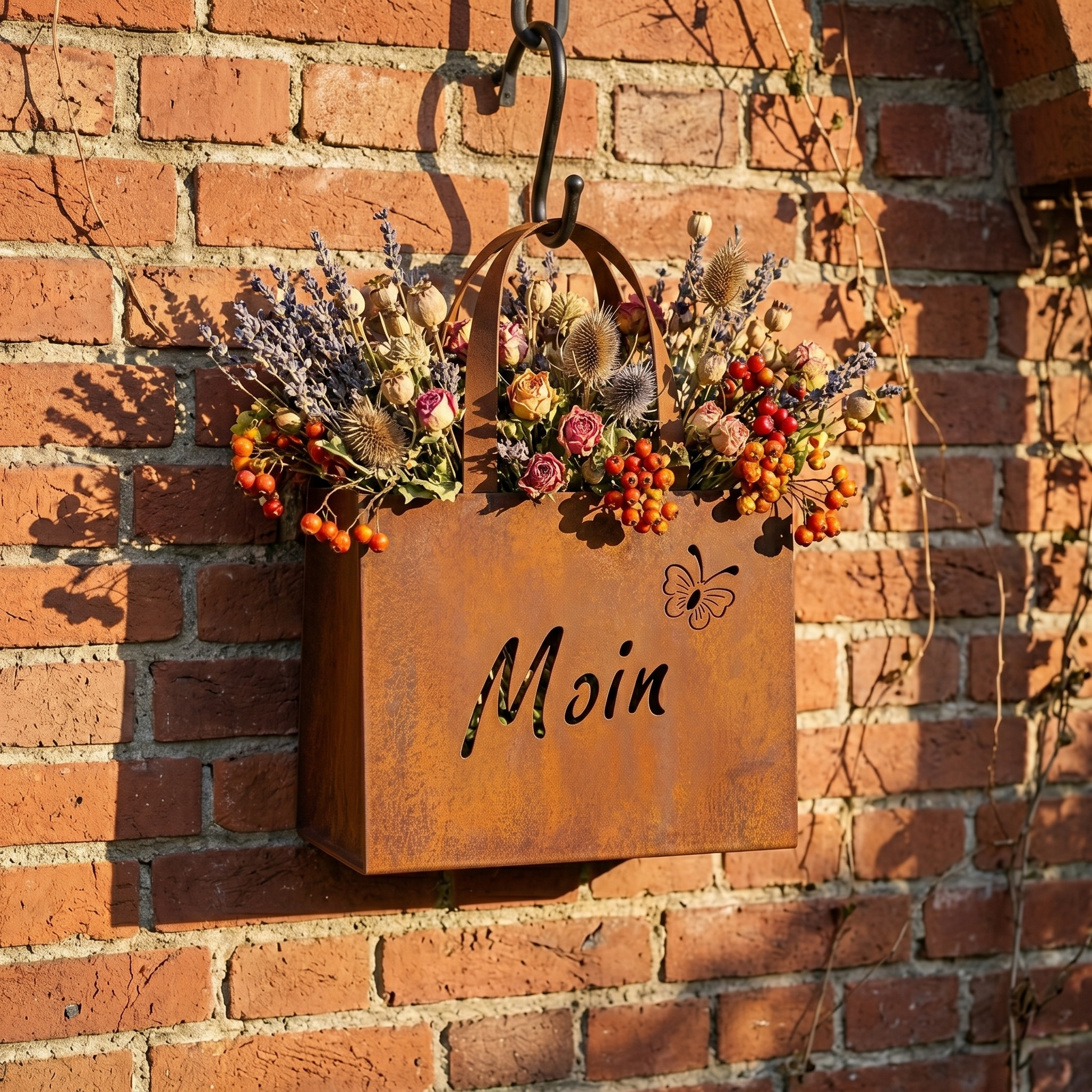 Lron Retro Handbag Wall-Mounted Flower Box