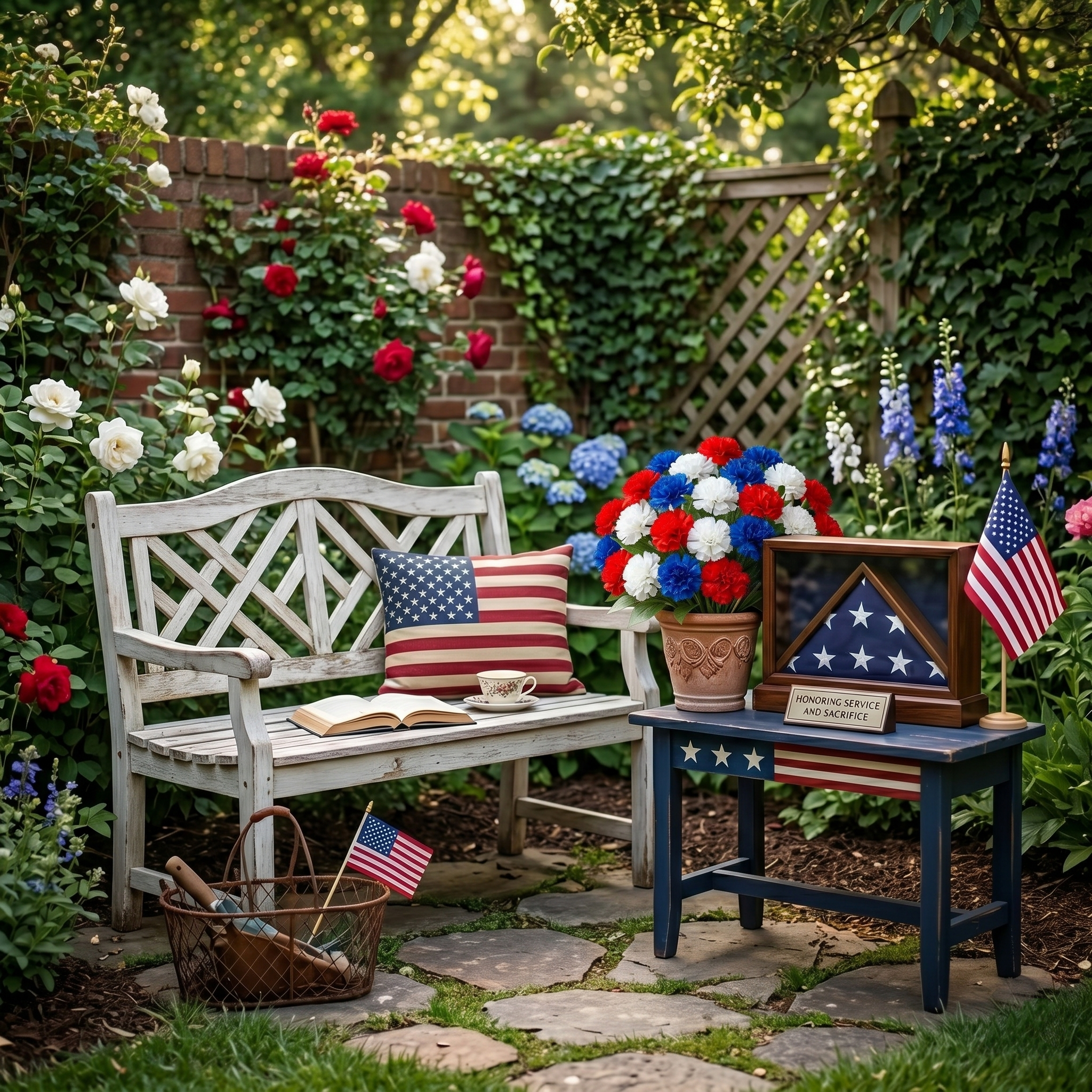 3Pcs-Independence Day Imitation Patriotic Memorial Imitation Flower Arrangement