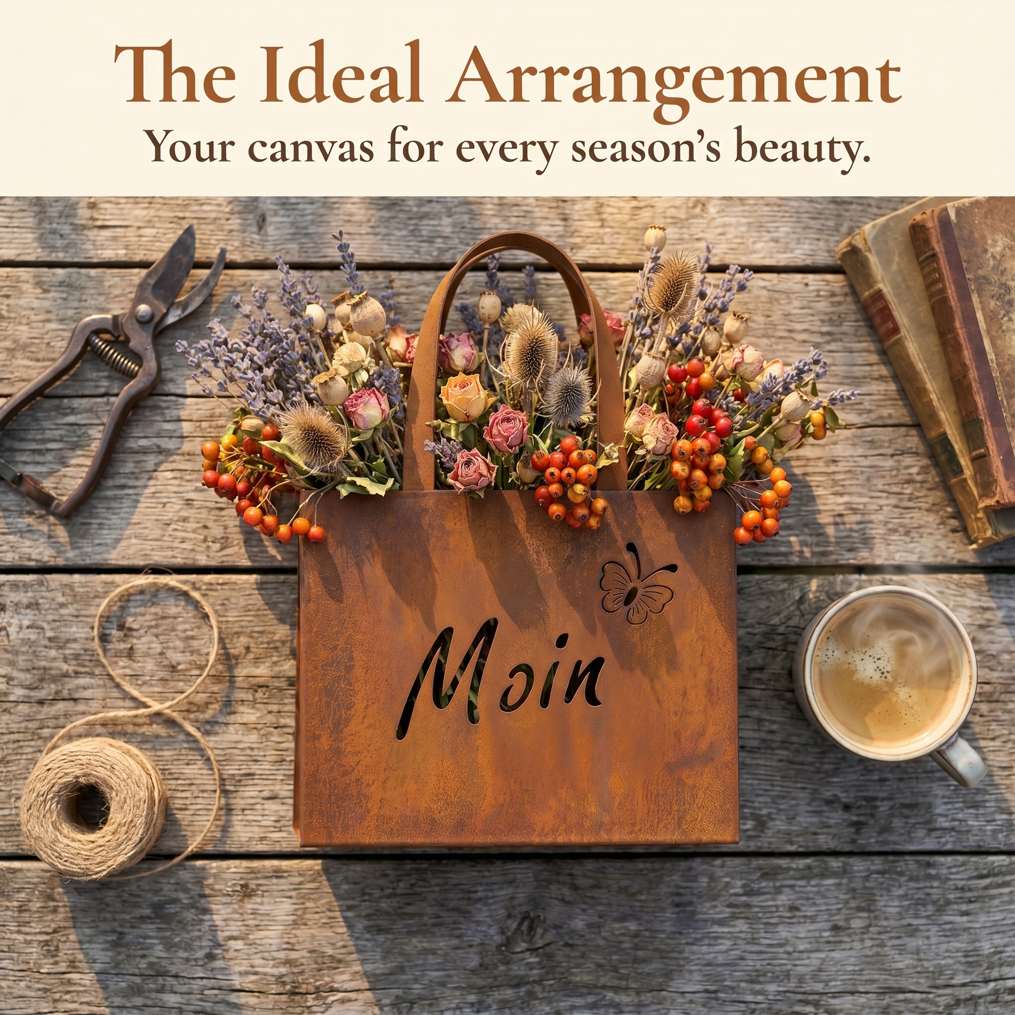 Lron Retro Handbag Wall-Mounted Flower Box