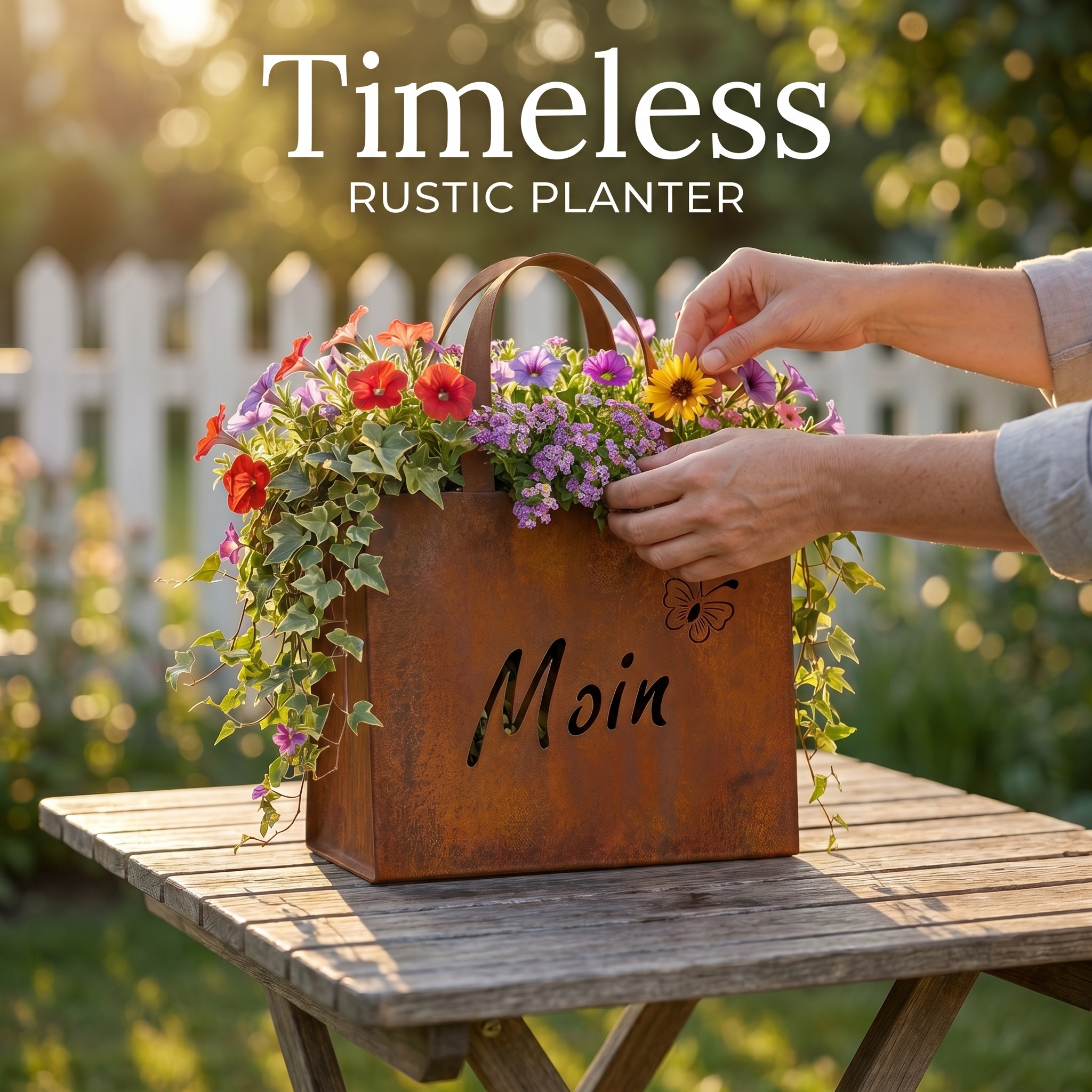 Lron Retro Handbag Wall-Mounted Flower Box