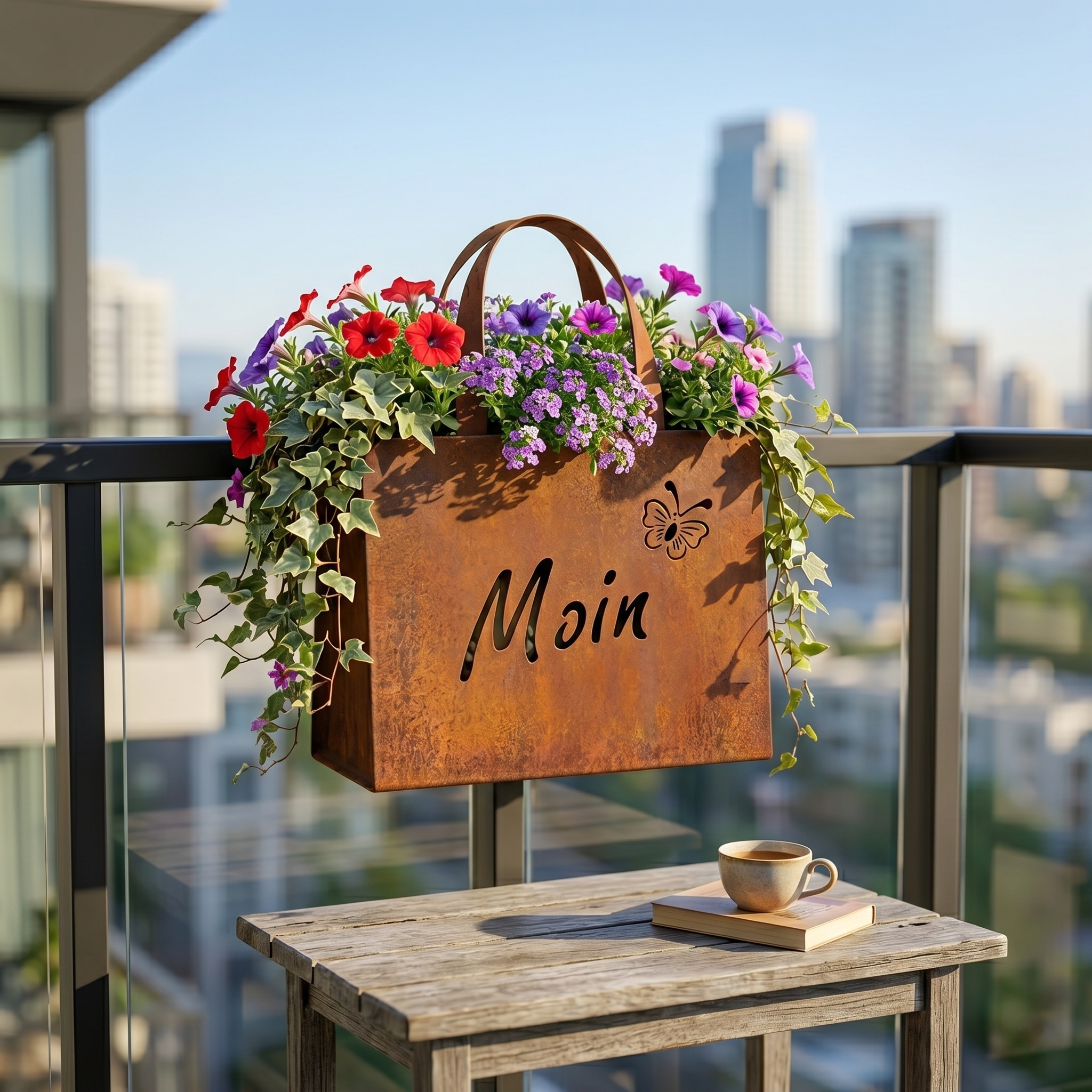 Lron Retro Handbag Wall-Mounted Flower Box