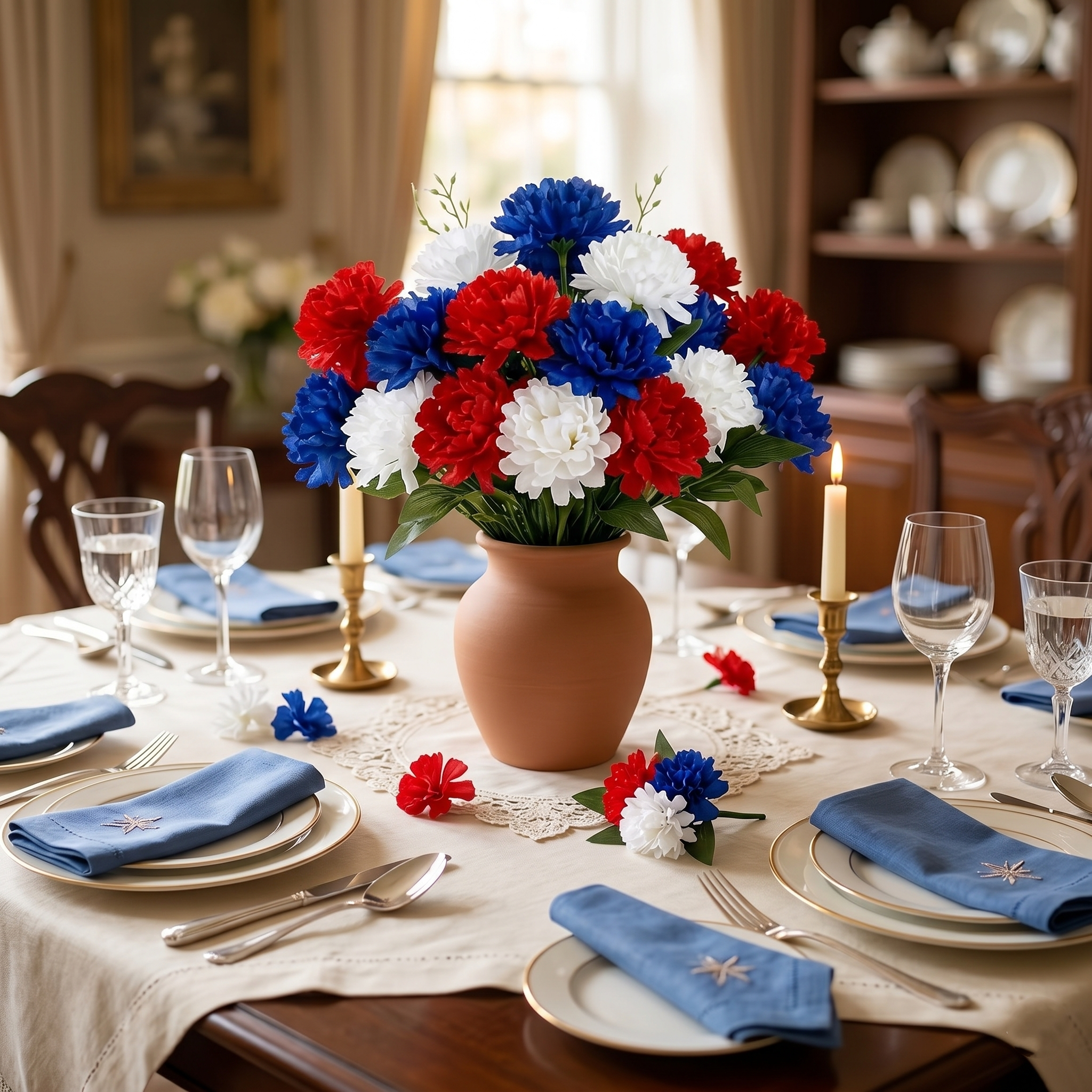 3Pcs-Independence Day Imitation Patriotic Memorial Imitation Flower Arrangement