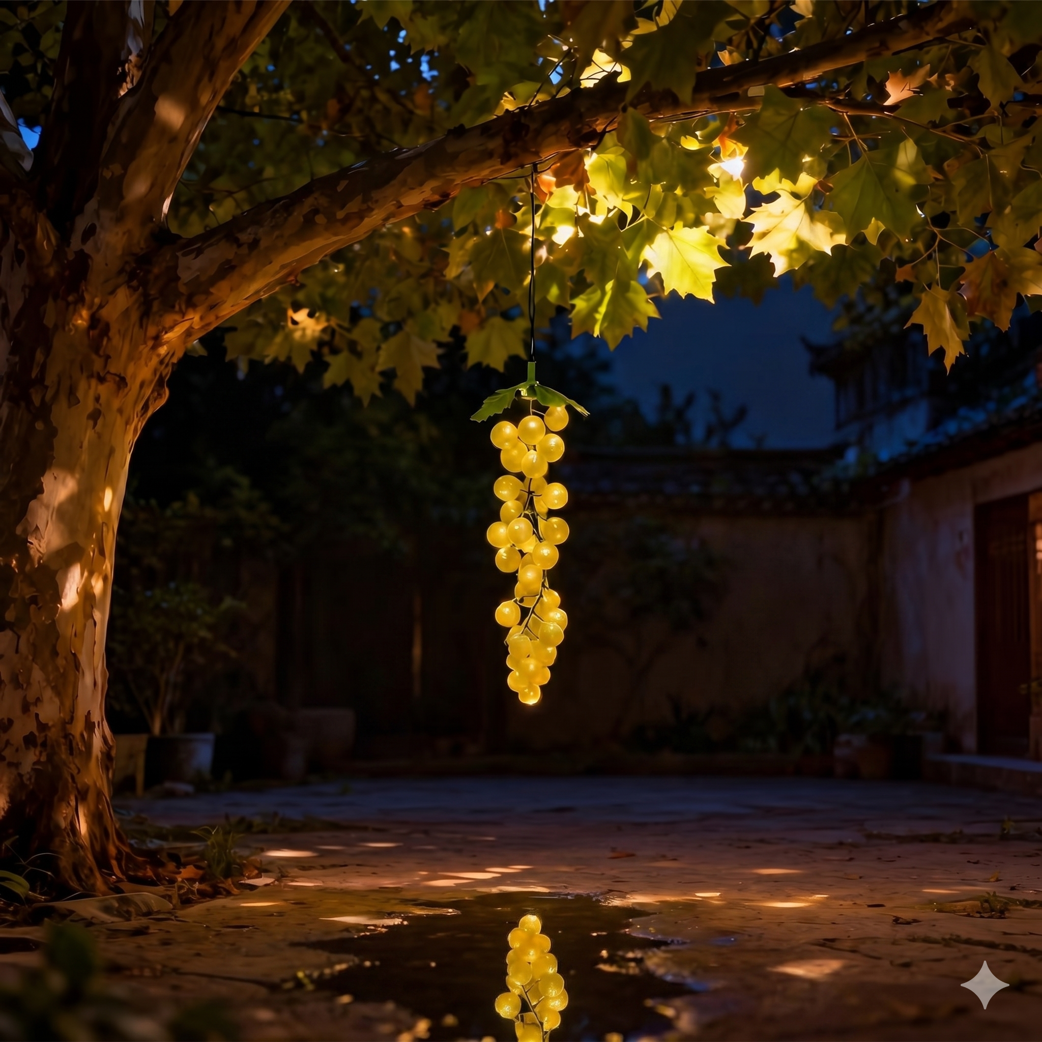 Artificial Grape Decorative Solar Light Strings