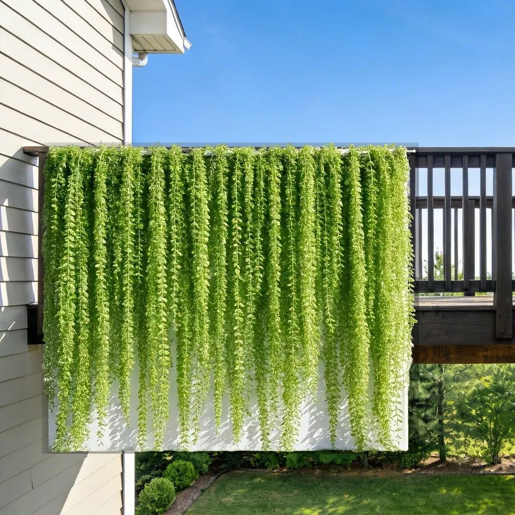 Artificial Willow Leaf Hanging Vines, Evergreen Plants, Outdoor Wedding Decorations, Require No Maintenance.