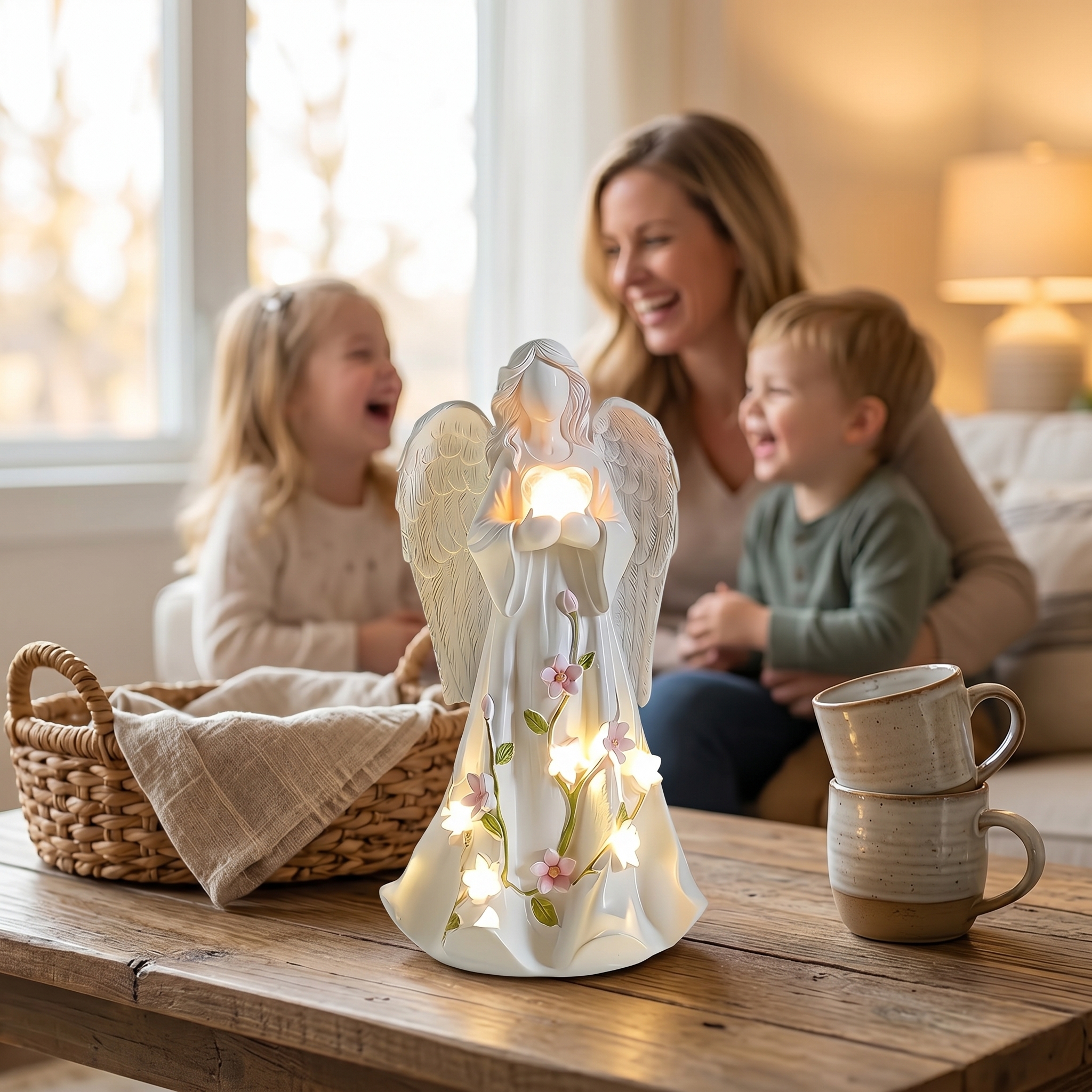 Mother's Day Angel Statue Garden Lights