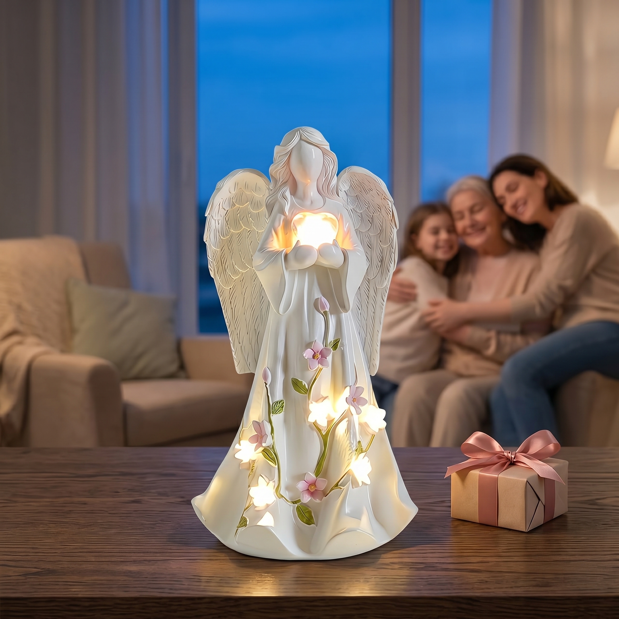 Mother's Day Angel Statue Garden Lights