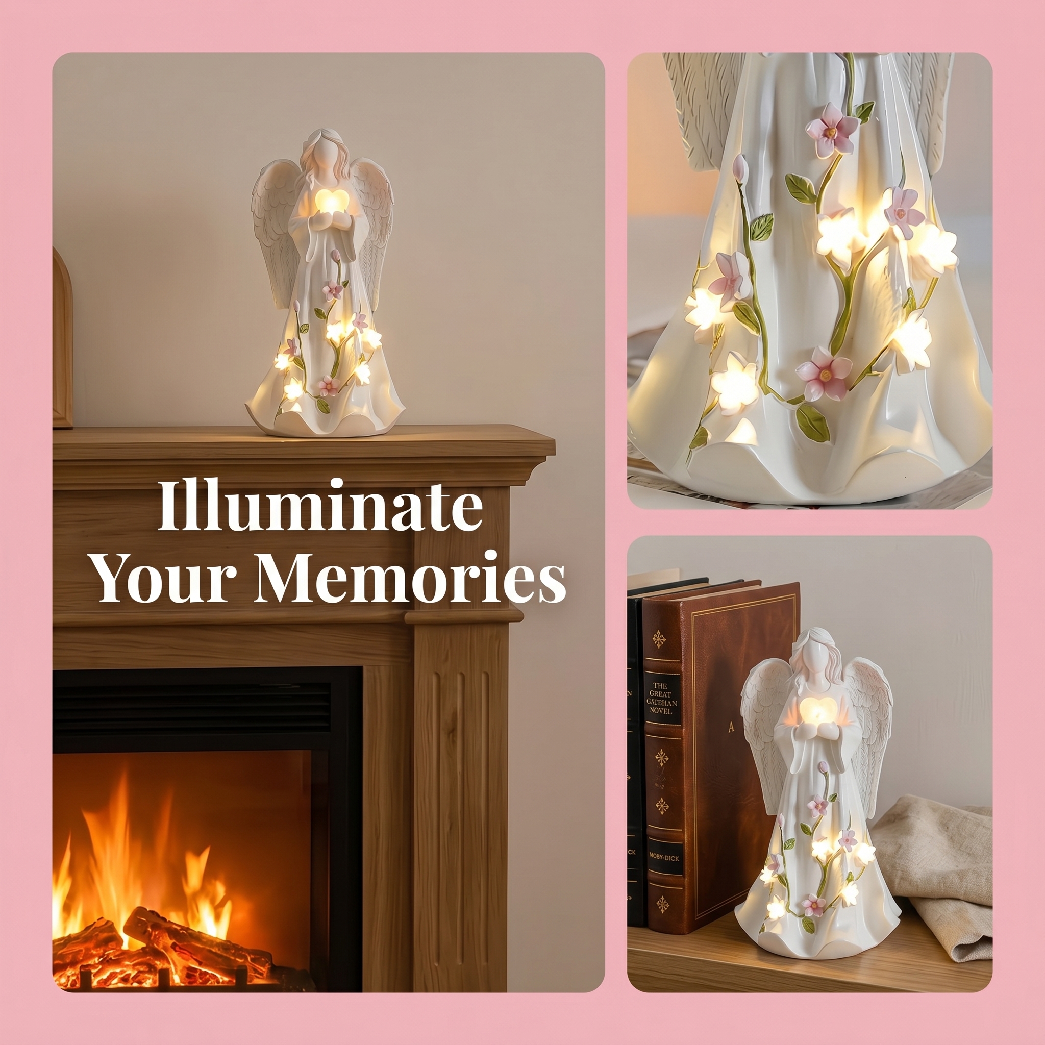 Mother's Day Angel Statue Garden Lights