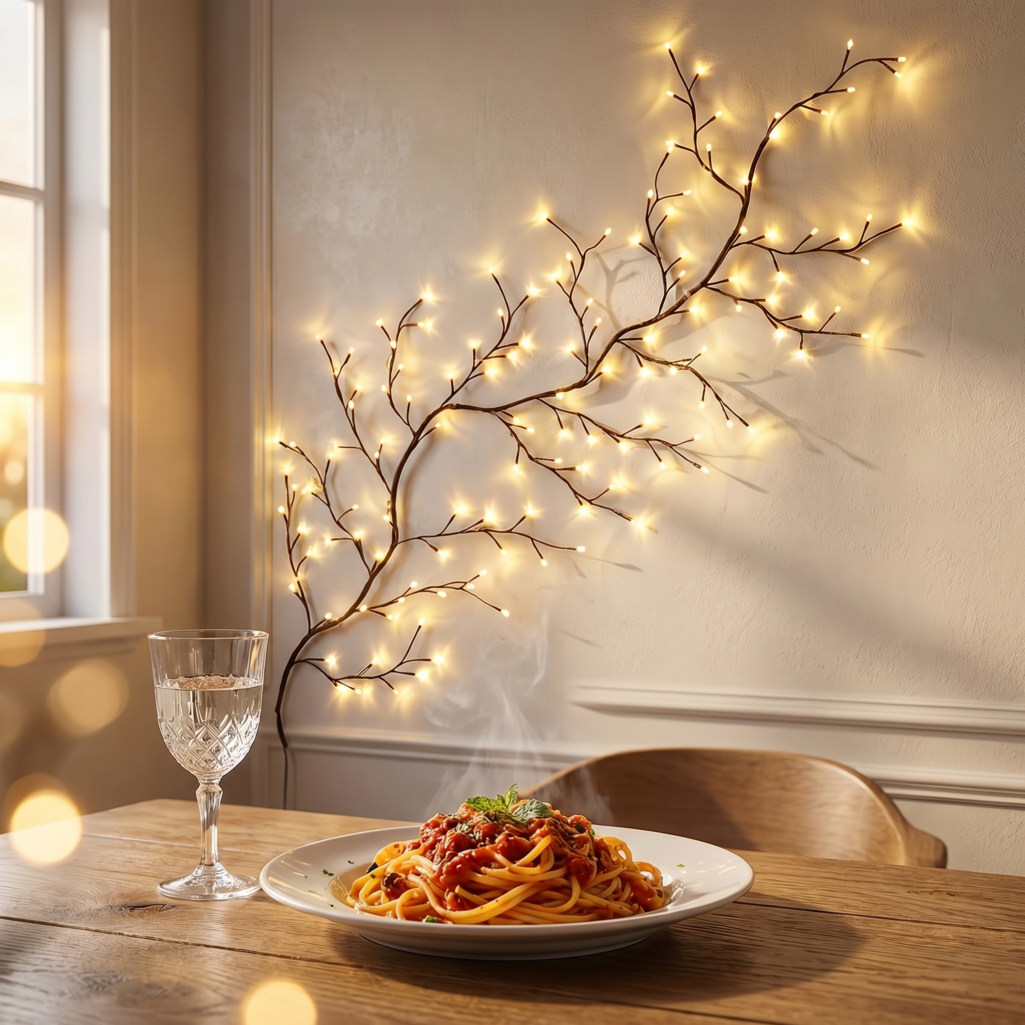 LED Atmospheric Rattan Decorative Lamp Shape Simulated Tree Branch Lamp