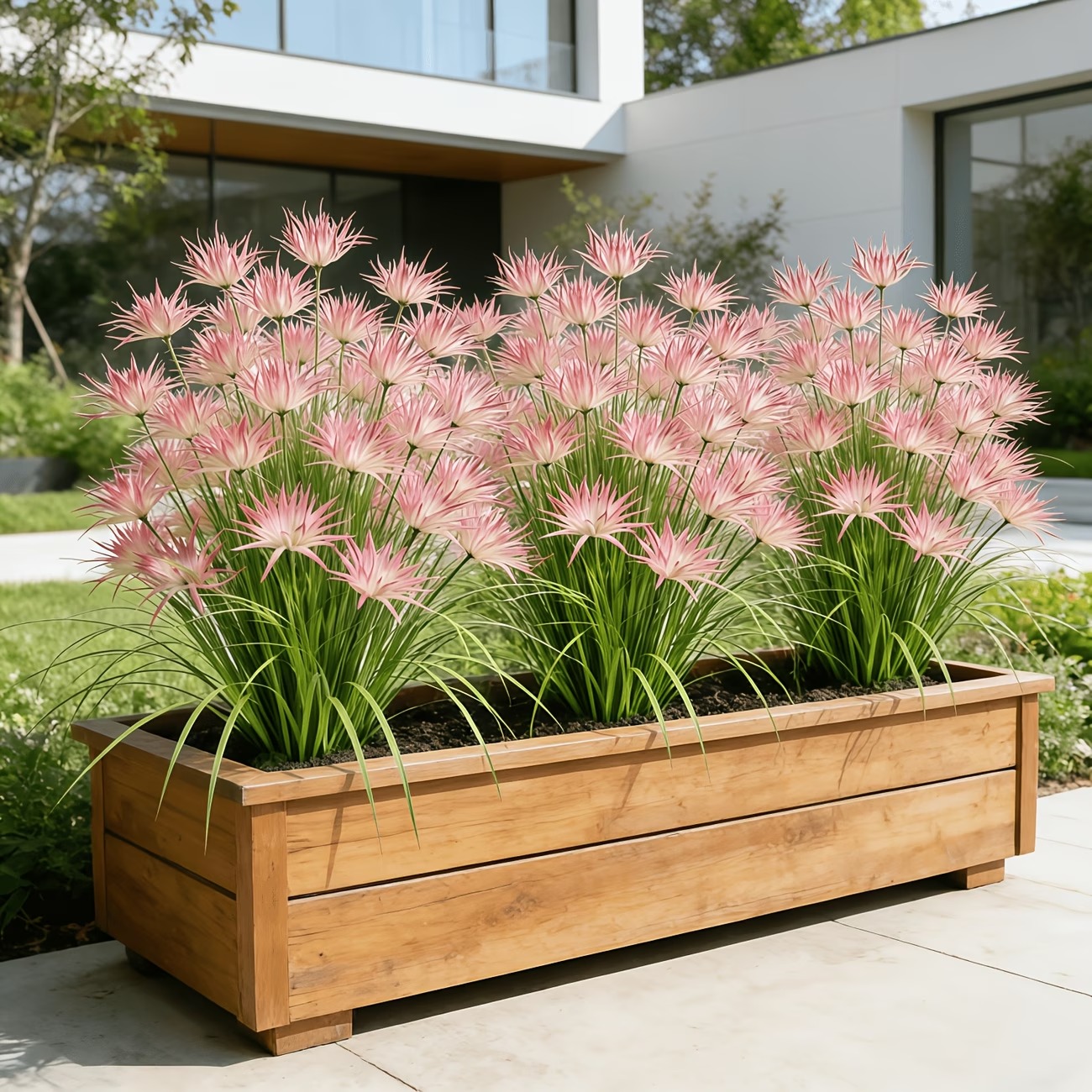 Outdoor Artificial Purple Foliage Orchids And Reeds