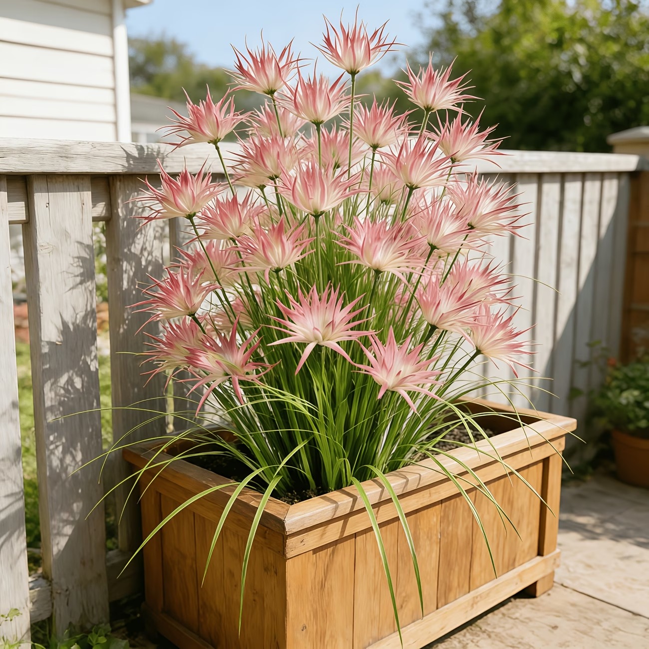 Outdoor Artificial Purple Foliage Orchids And Reeds