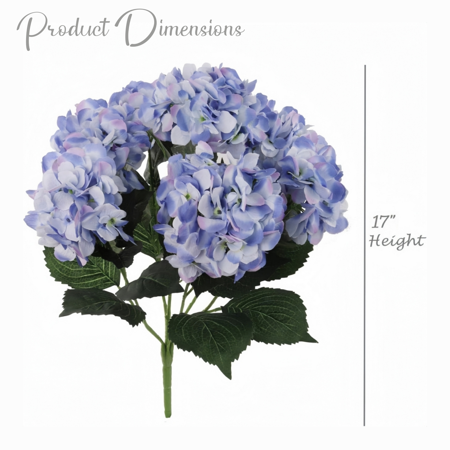 Real Touch Artificial Hydrangea Flowers, UV Resistant Faux Hydrangea Bush for Indoor & Outdoor Décor