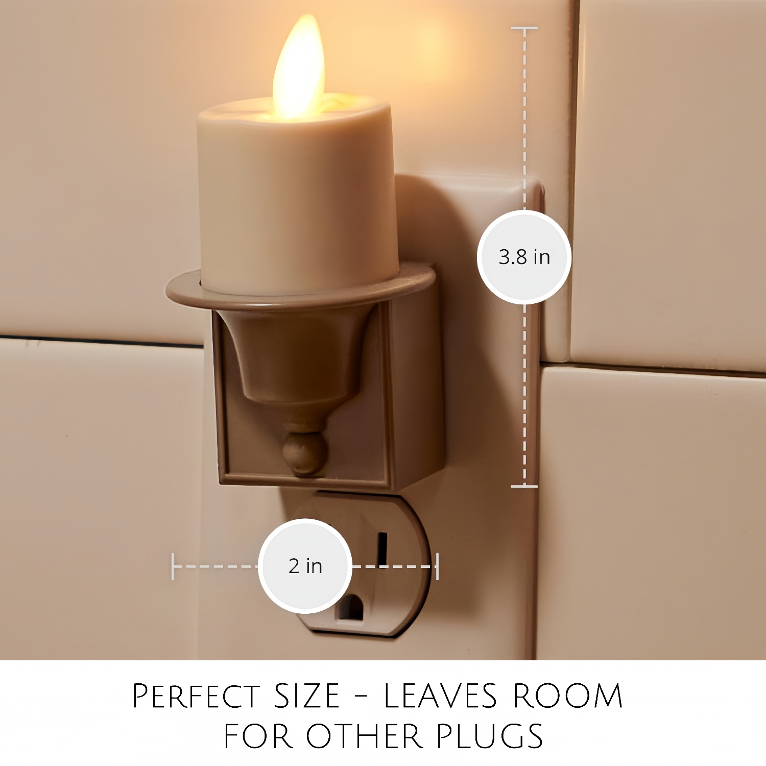 Flameless Candle Nightlight with Sensor Dusk to Dawn