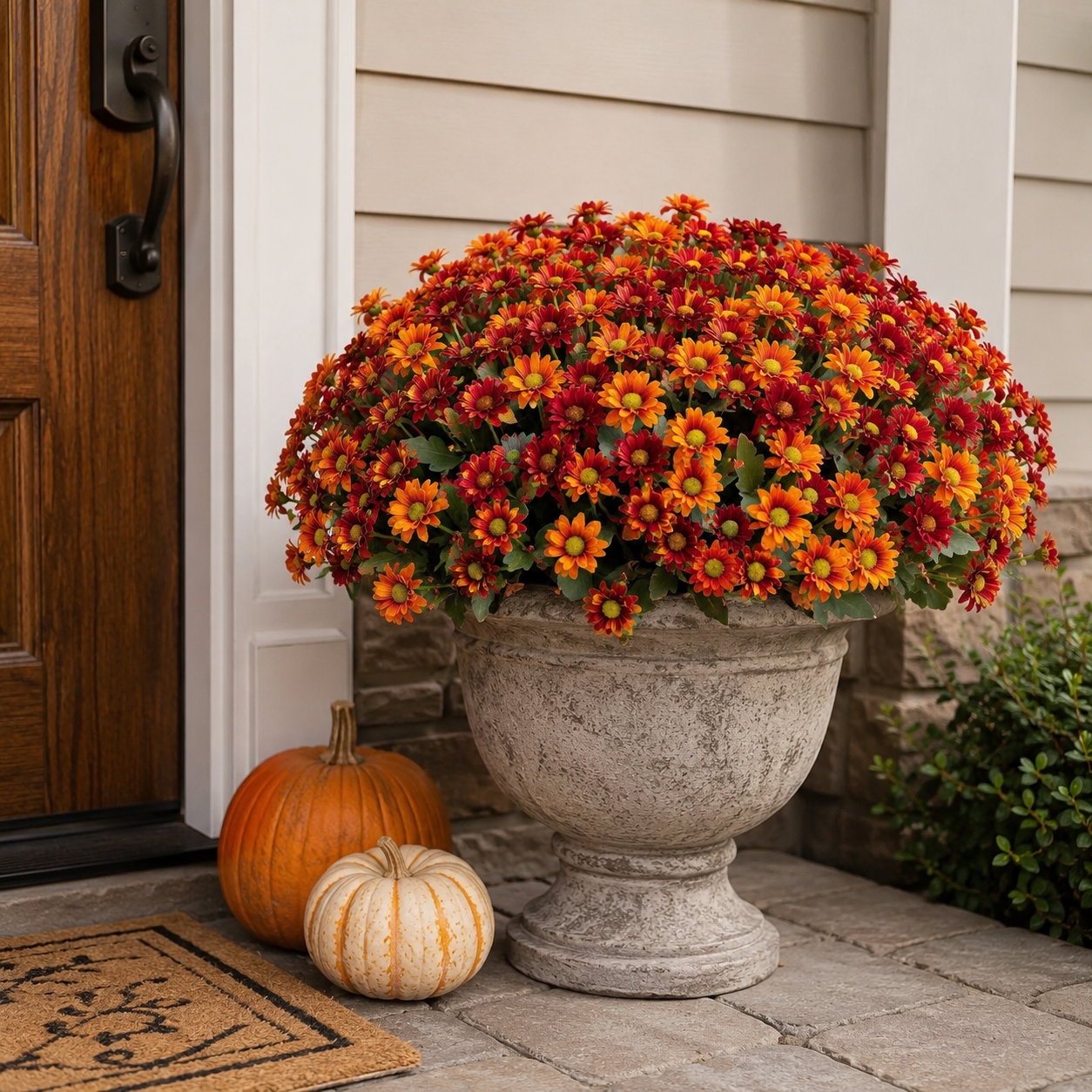 Outdoor Artificial Fall Mums Flower Bundles