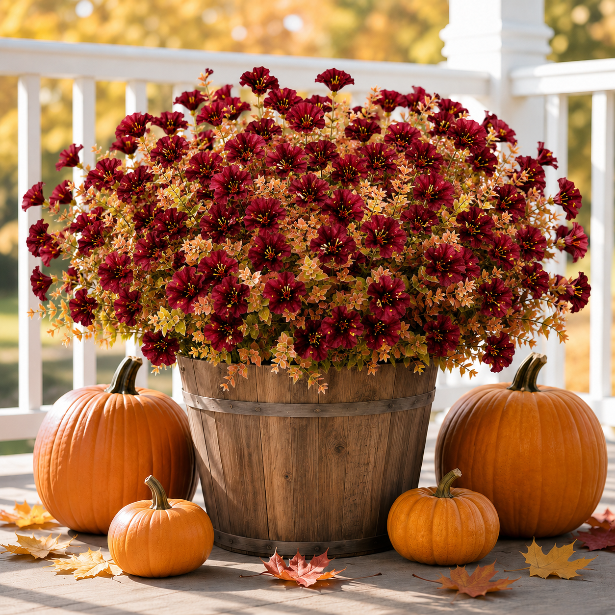 Autumn Harvest Outdoor Faux Flower Bouquets