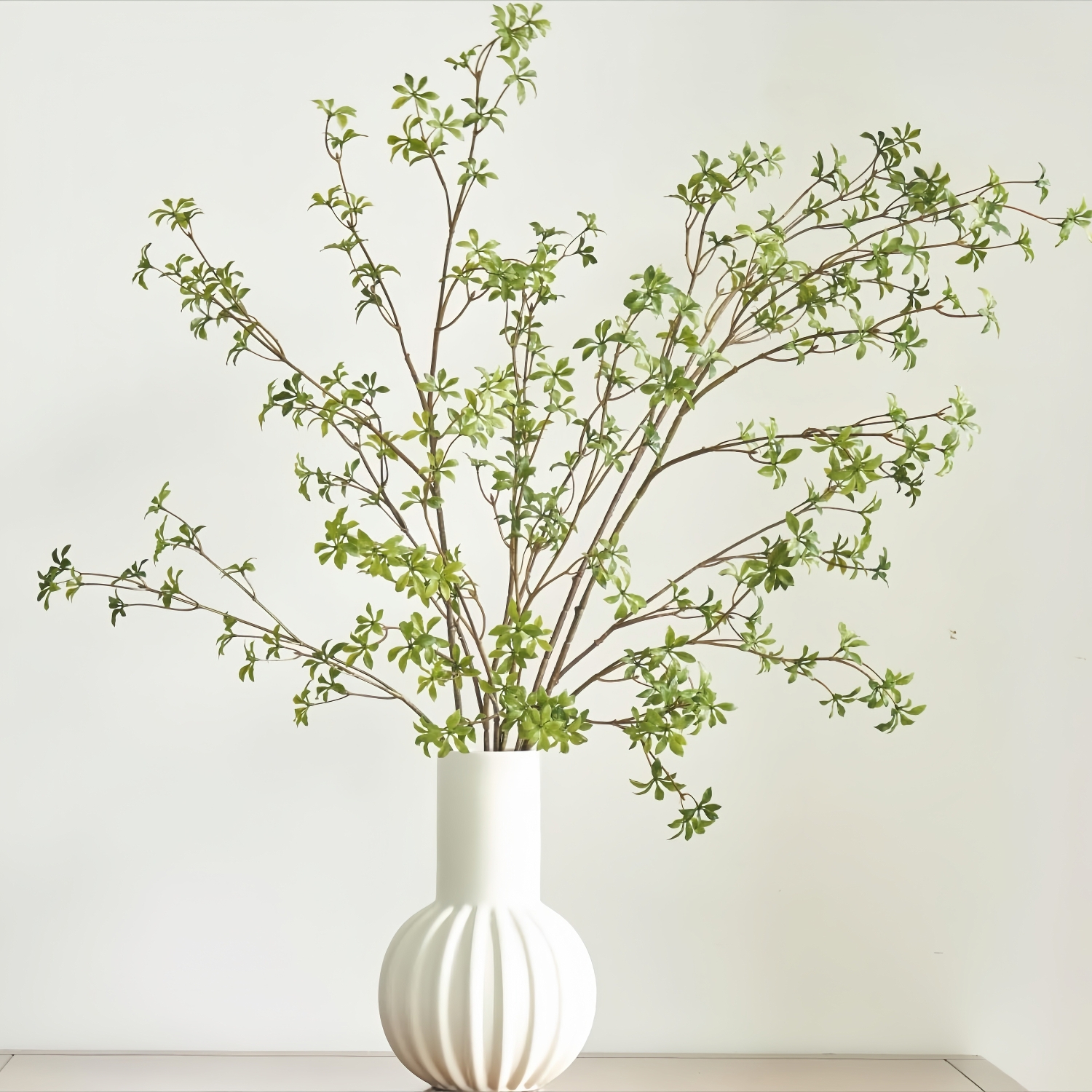 Artificial Greenery Stems – 47” Tall Real Touch Faux Enkianthus Twig Branches for Vase Filler, Home, Office, Wedding & Shop Décor