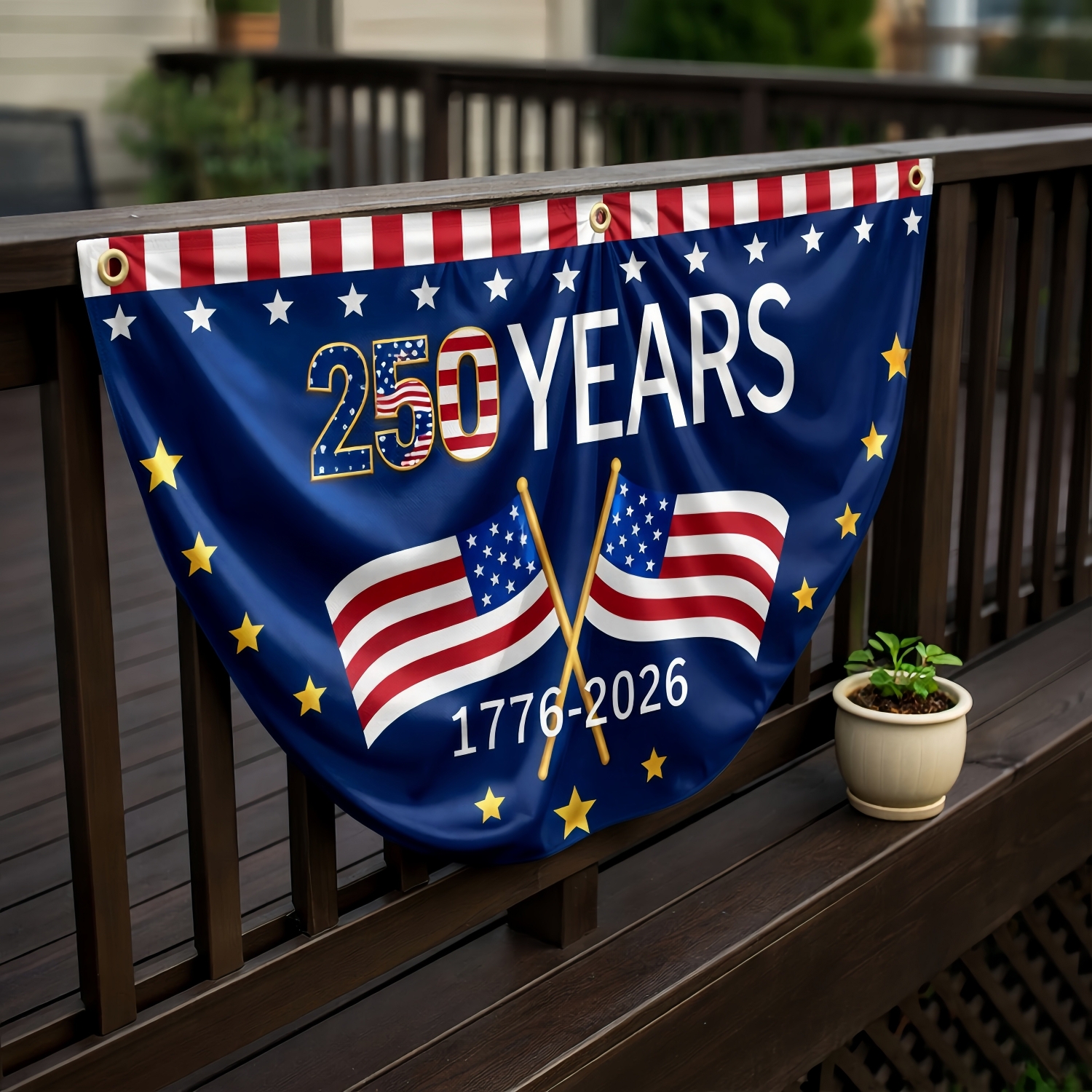 America 250 Patriotic Bunting Banner