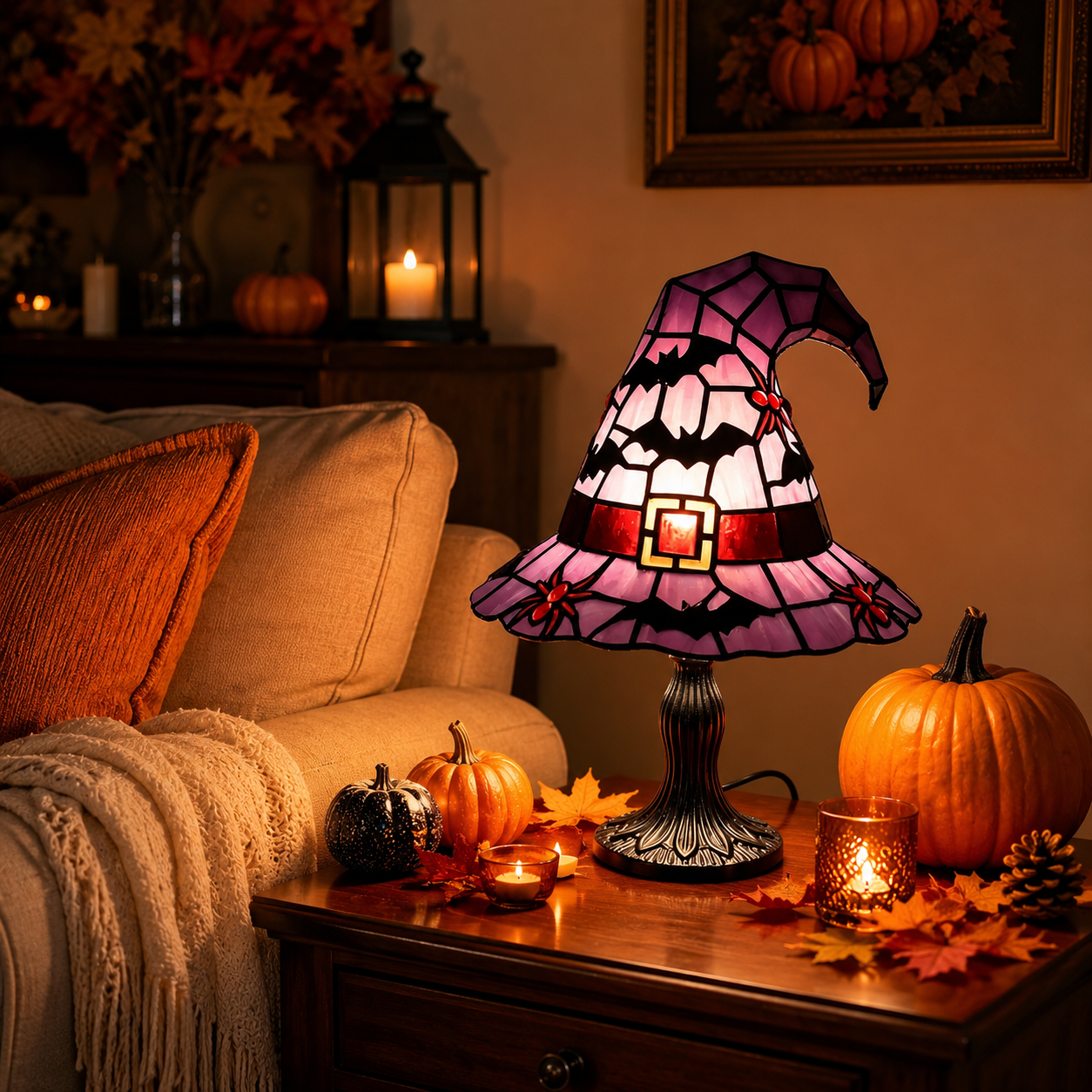 Halloween Witch Hat Table Lamp