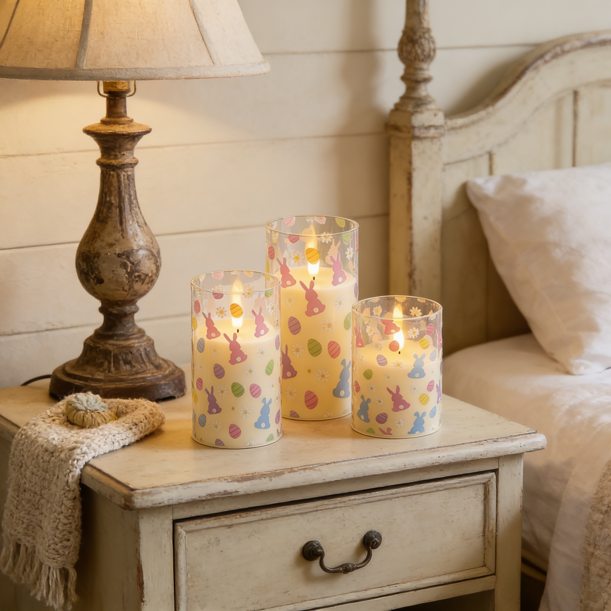 3-Pack Easter Flameless LED Candles Set