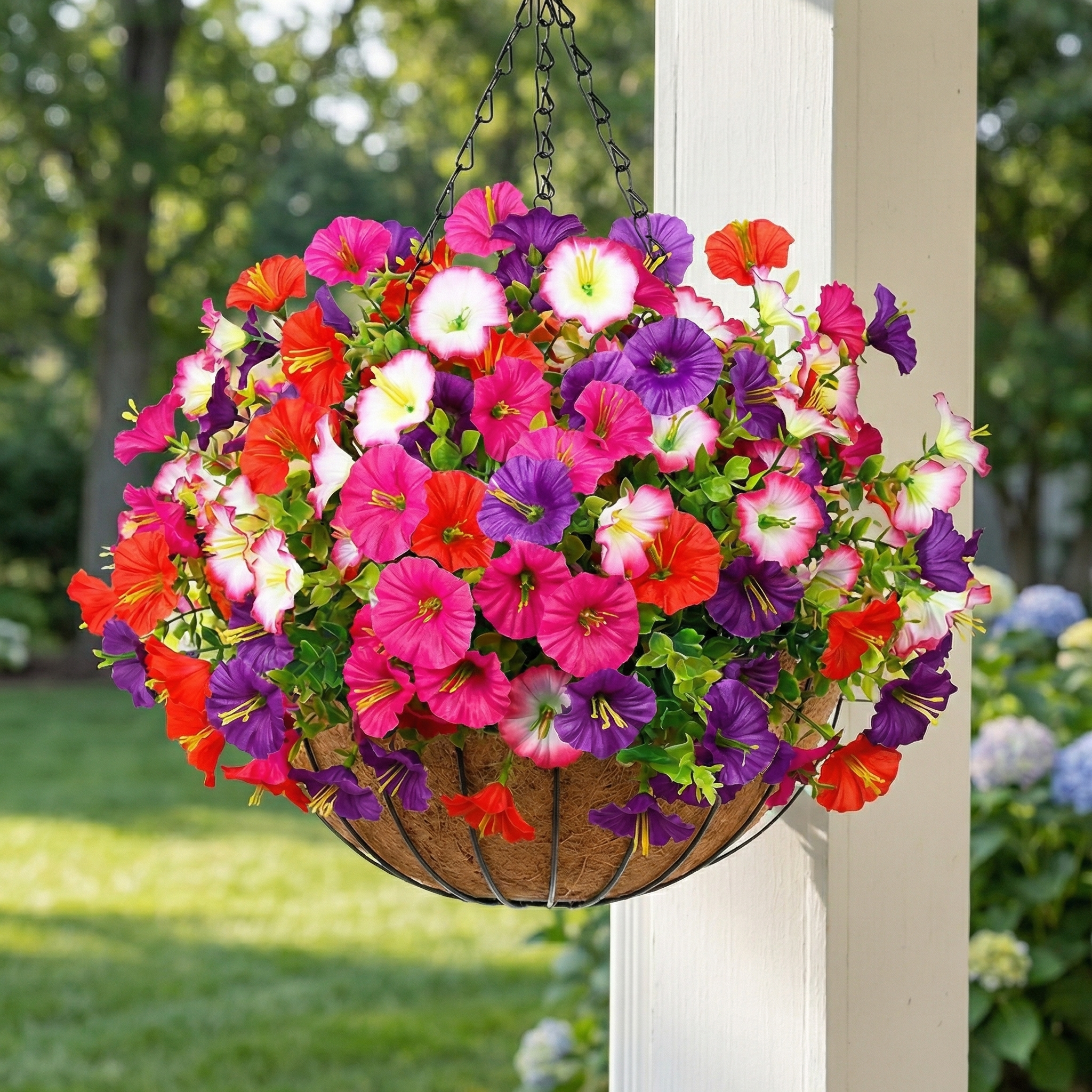 Artificial UV Resistant Eucalyptus Petunia Flowers