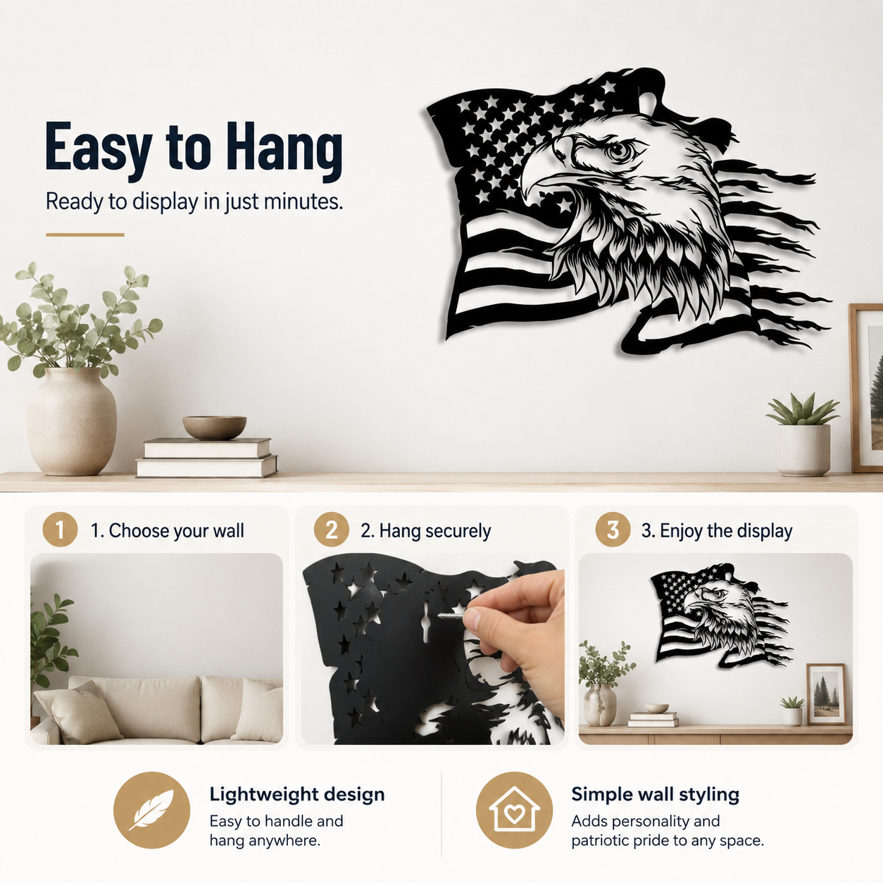 American Eagle Metal Wall Art