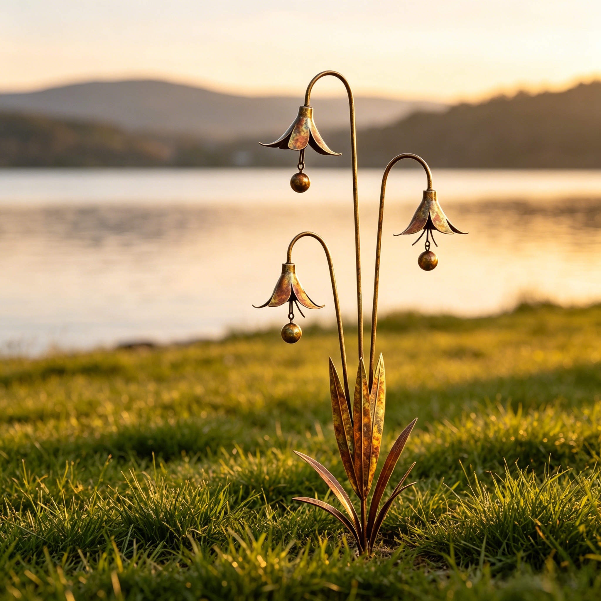 Triple Bluebells Garden Stake